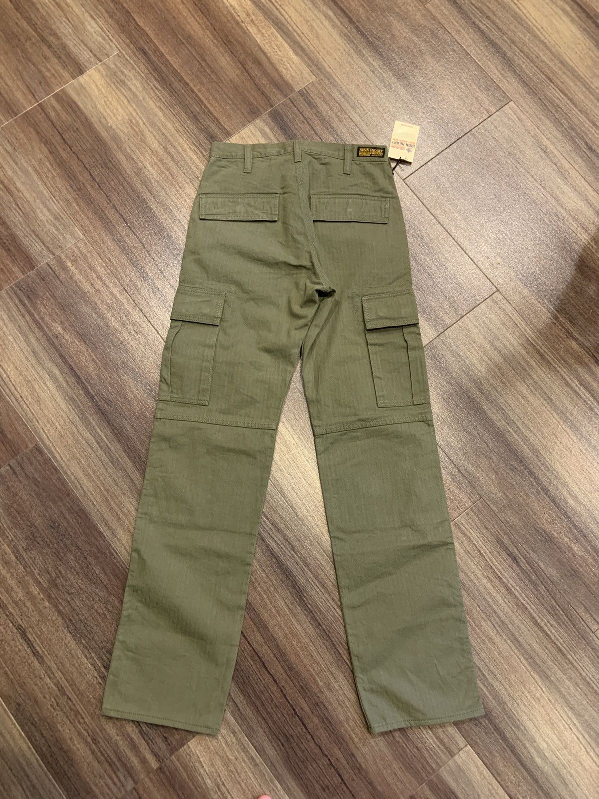 Iron Heart IH-733-ODG - 11oz Herringbone Cargo - Olive Drab Green Size US 31 - 2 Thumbnail