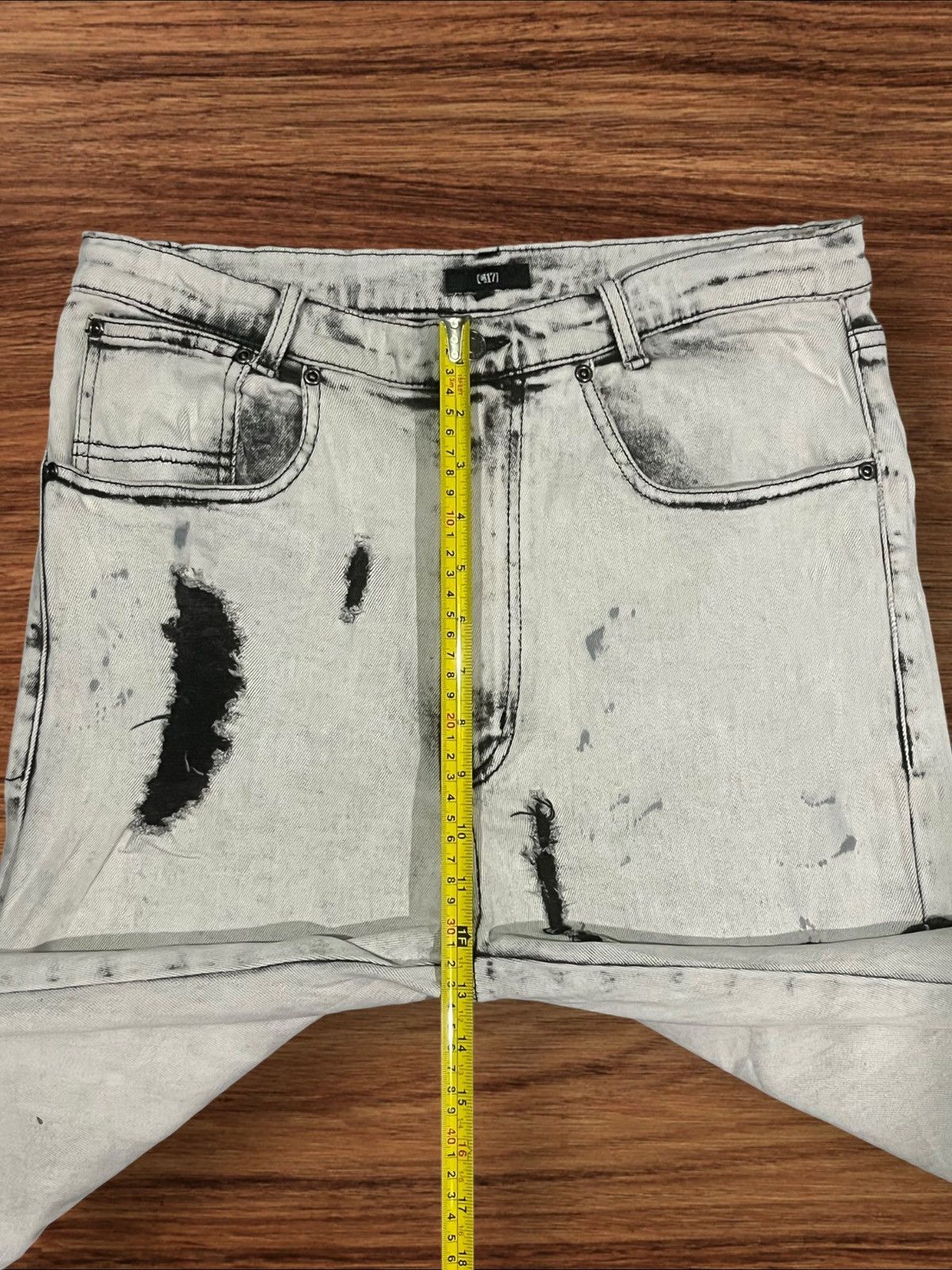 Other Japanese Brand New Flow Distressed Painted Flare Jeans Size US 30 / EU 46 - 11 Thumbnail