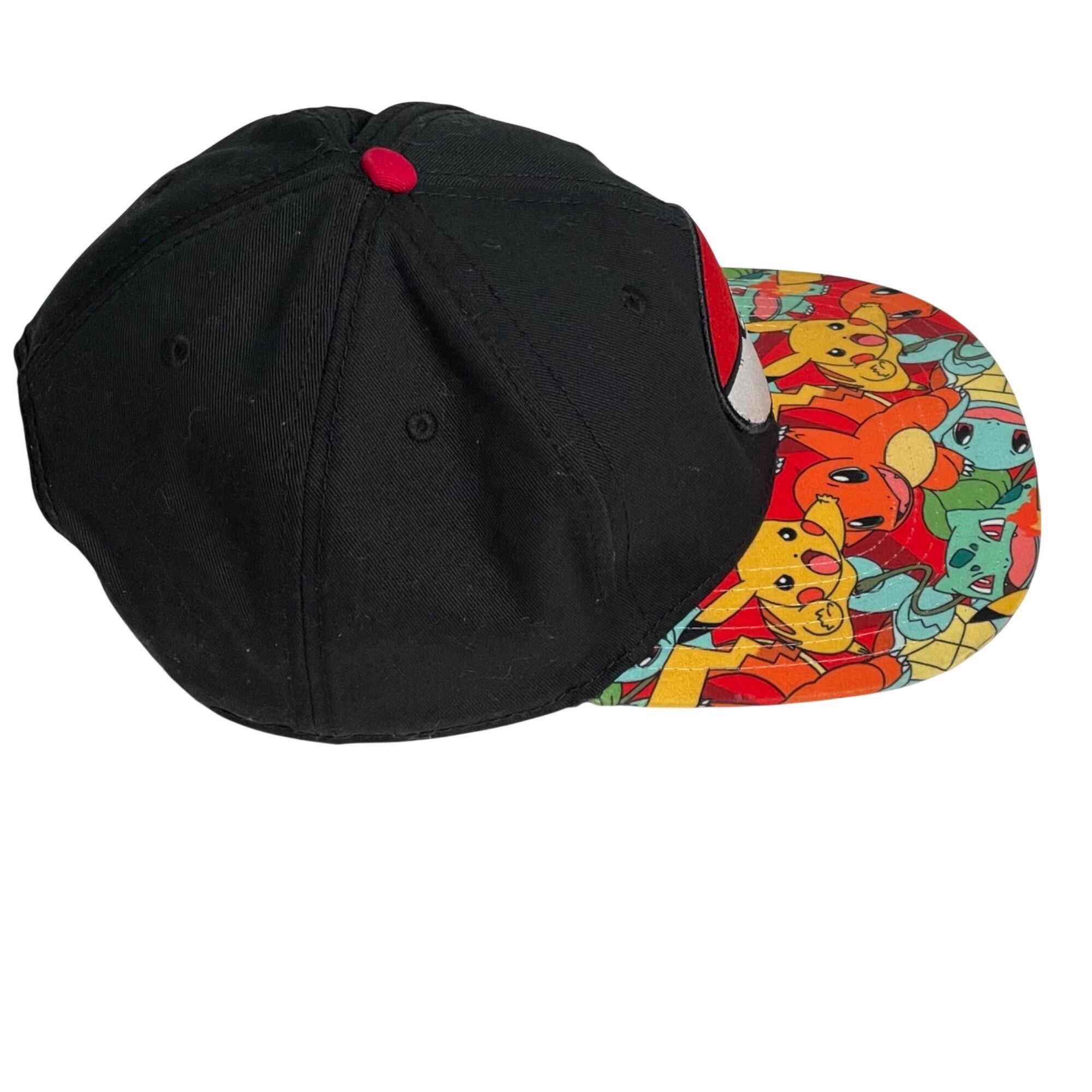 Pokemon Pokeball Cap Pokemon Hat Embroidered Poke Ball Printed Bill Size ONE SIZE - 4 Thumbnail