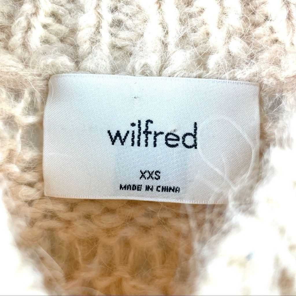 Aritzia Wilfred Lune Cream Alpaca Wool Cropped Sweater Size XXS Size XXS / US 00 / IT 34 - 8 Thumbnail