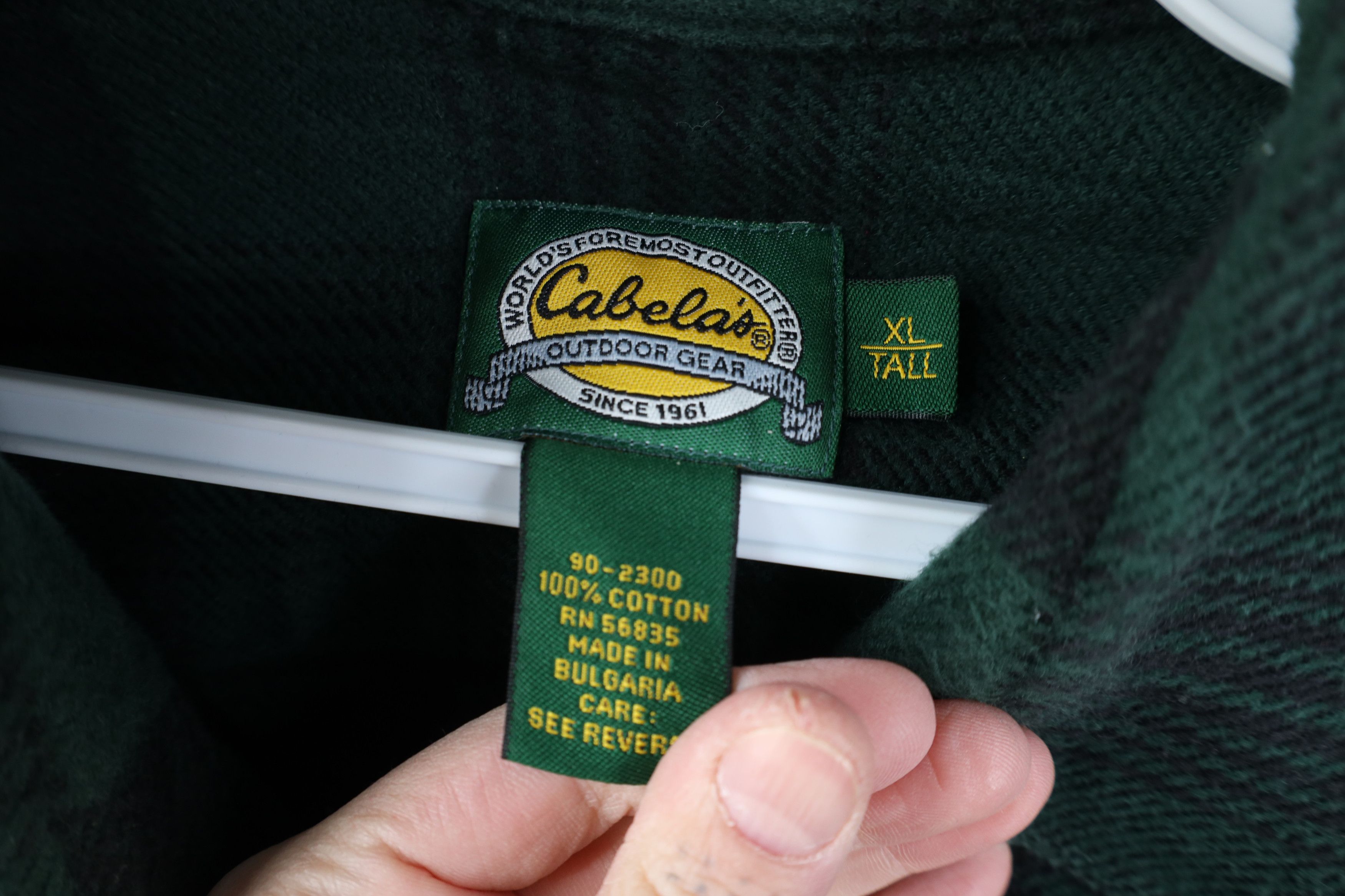 Cabelas Vintage 90s Cabelas Heavyweight Button Shirt Green Plaid Size US XL / EU 56 / 4 - 7 Thumbnail