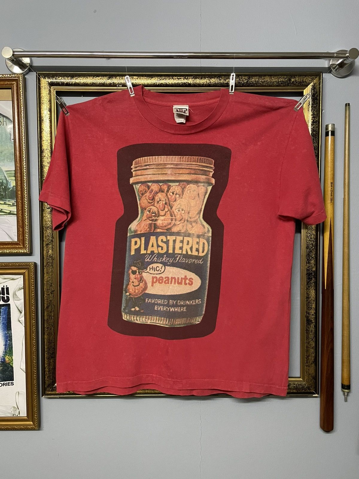 Vintage Vintage Japan Houston Plastered Peanuts Art Humor Tshirt Size US M / EU 48-50 / 2 - 1 Thumbnail
