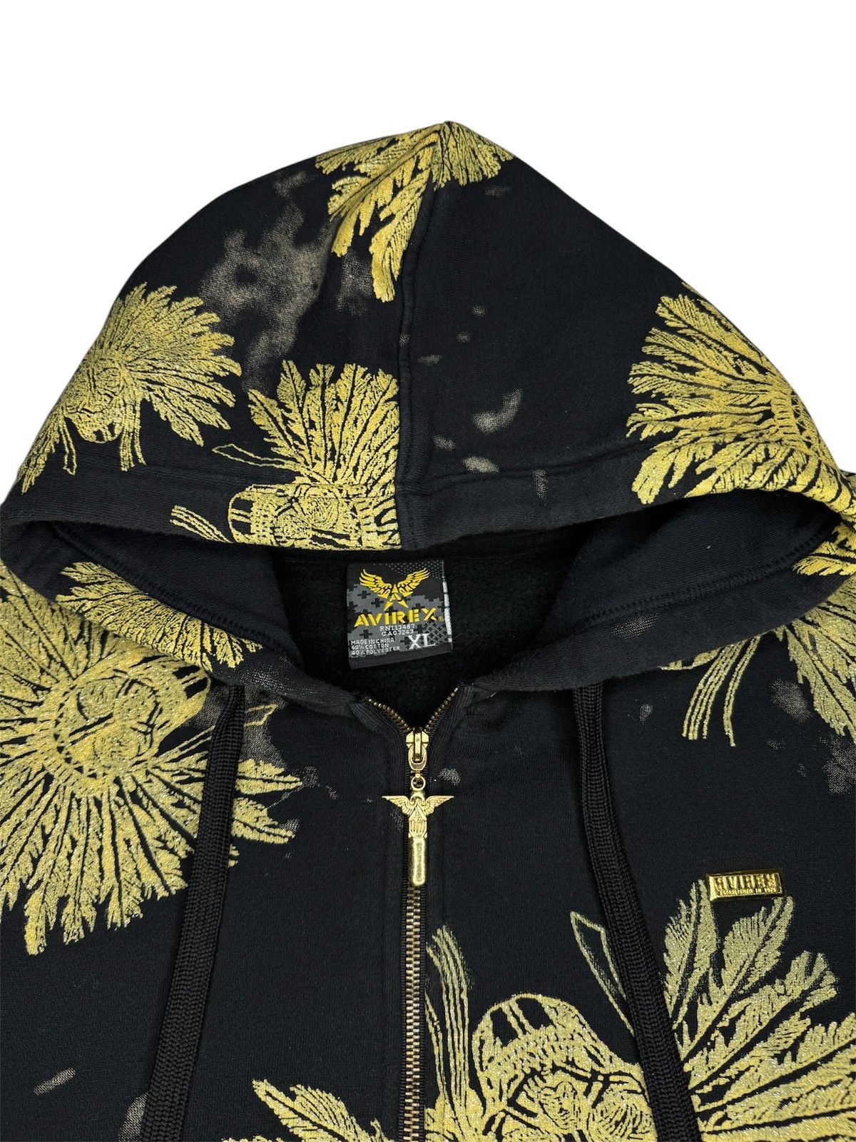 Avirex Vintage Y2K Avirex Zip Up Hoodie Size US XL / EU 56 / 4 - 3 Thumbnail
