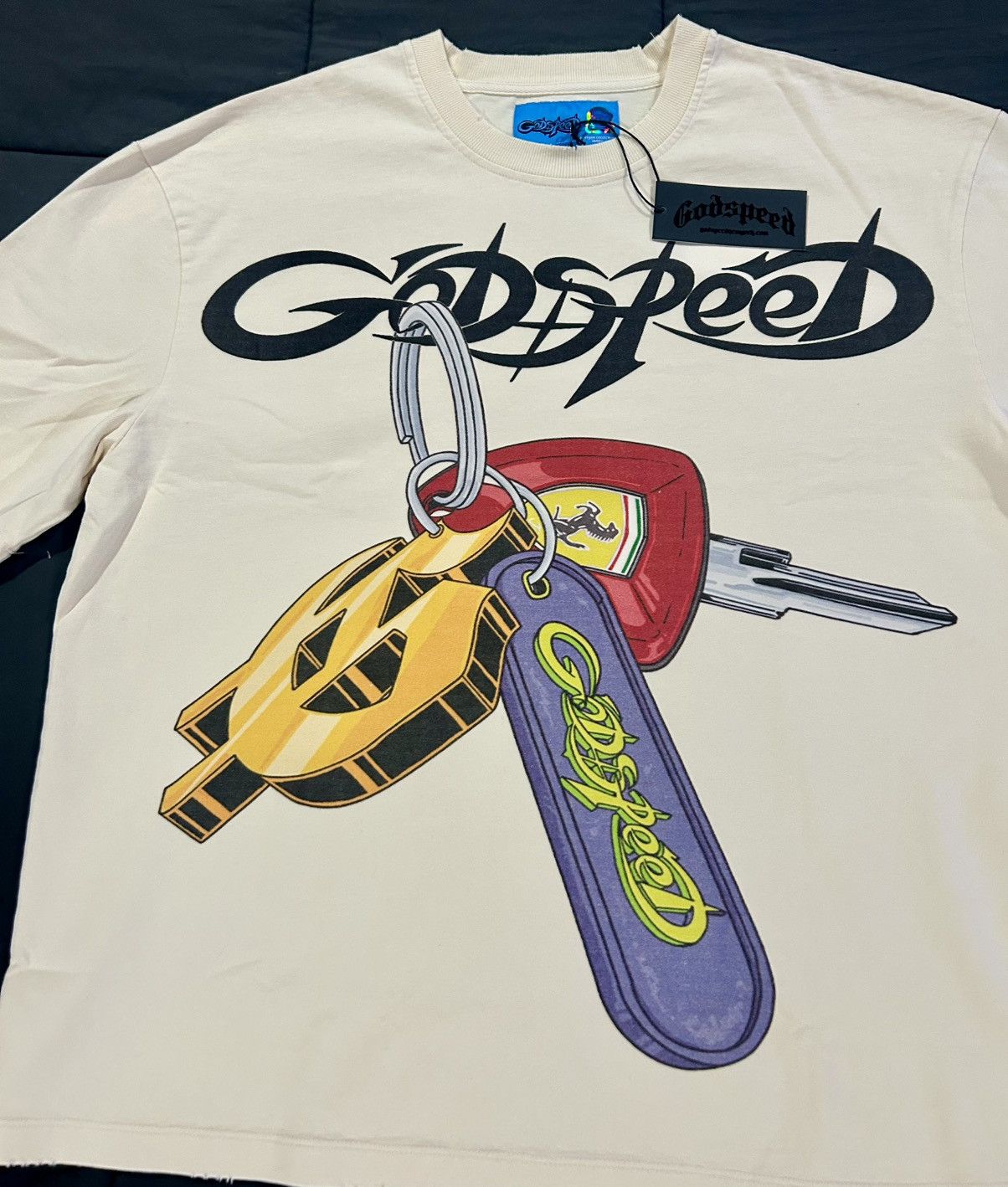 Godspeed Godspeed New York K.O.D. NextGen Graphic T-Shirt- Bone/Cream Size US L / EU 52-54 / 3 - 2 Thumbnail