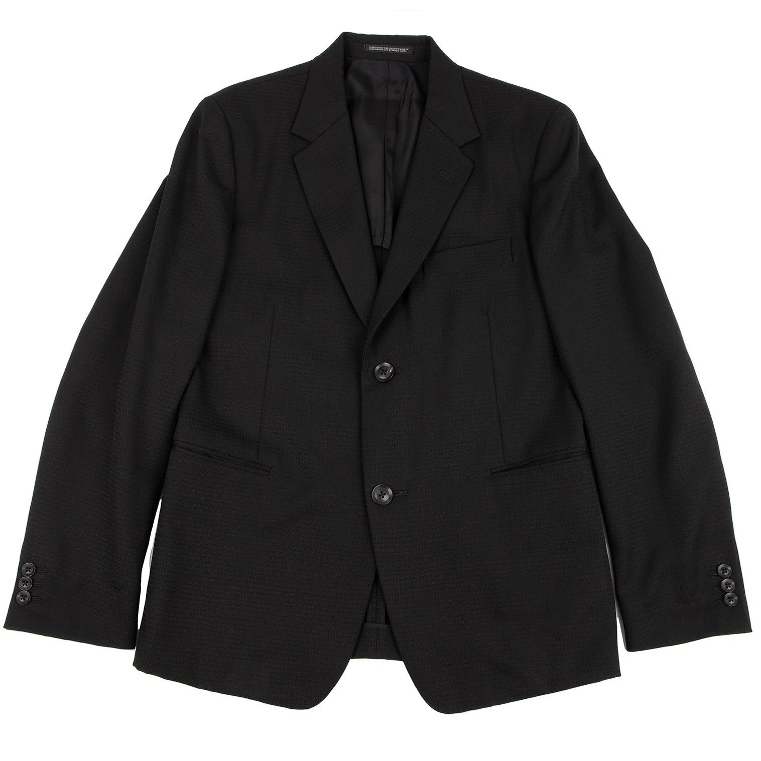 Yohji Yamamoto Yohji Yamamoto Costume Shadow Check Jacket Black 2 Size US M / EU 48-50 / 2 - 1 Thumbnail