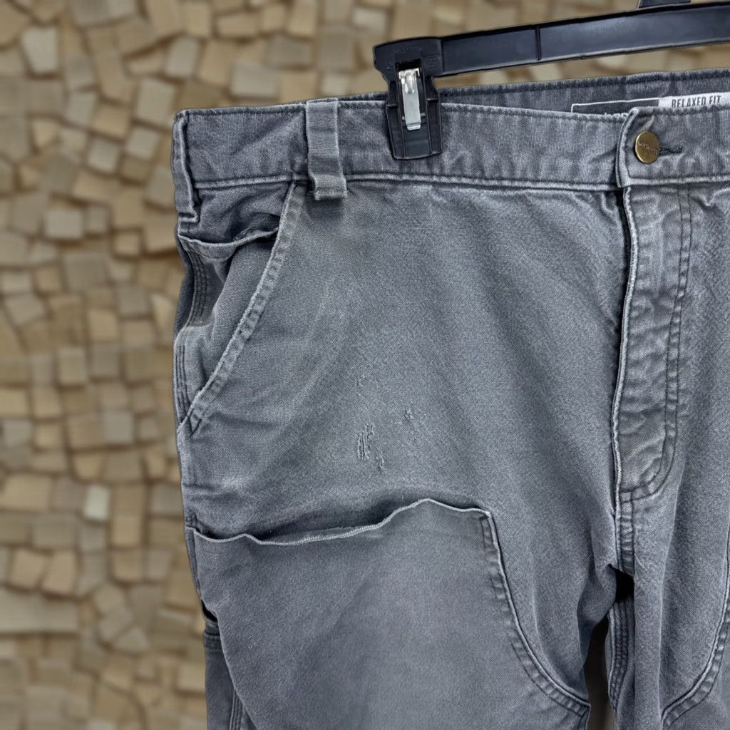 Carhartt Carhartt Carpenter Pants Mens 40x32 Gray 5-Pocket Relaxed Fit Double Knee Workwear Casual 103334 029 Size US 40 / EU 56 - 1 Thumbnail