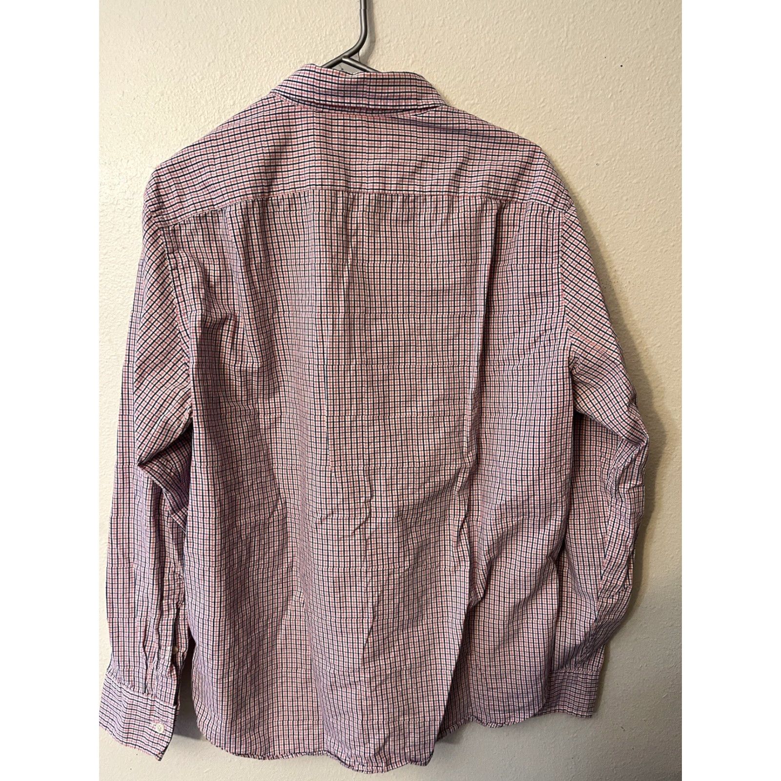 J.Crew J.CREW Men’s Shirt Button-Down Long Sleeve Pink Gingham Slim Fit Size L Regular Knit 100% Cotton Casual Vintage: No Size US L / EU 52-54 / 3 - 3 Thumbnail