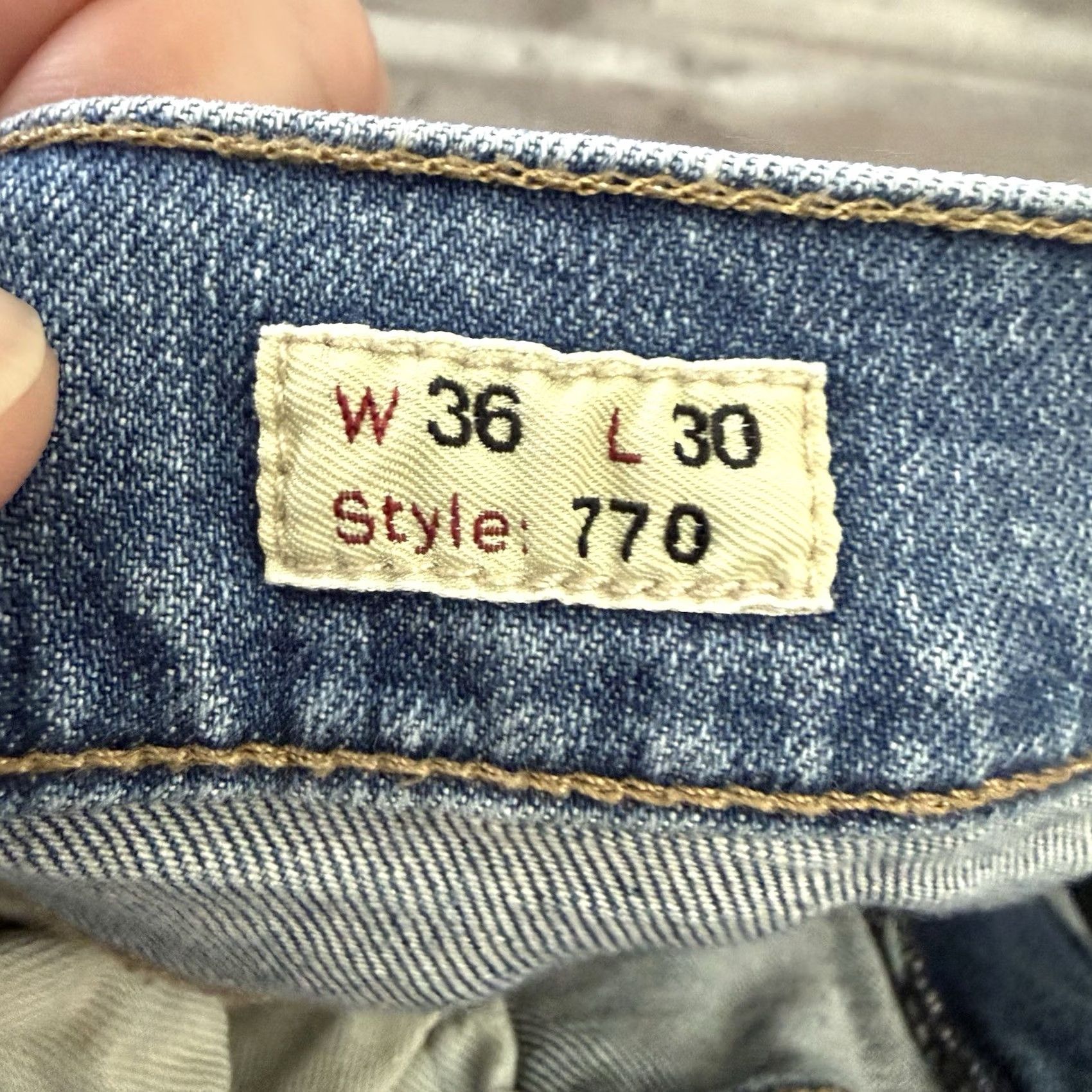 J.Crew J.CREW Jeans Mens 36x30 770 Straight Stretch Blue Denim Size US 36 / EU 52 - 4 Thumbnail