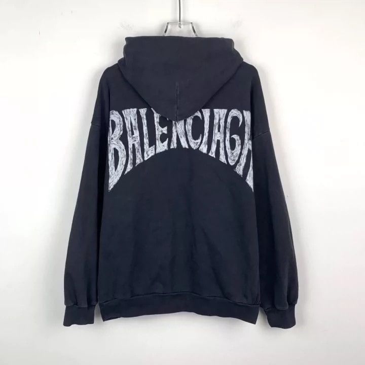 Balenciaga Balenciaga Back Logo word Mother print black and grey hoode Size US XXS / EU 40 - 2 Thumbnail