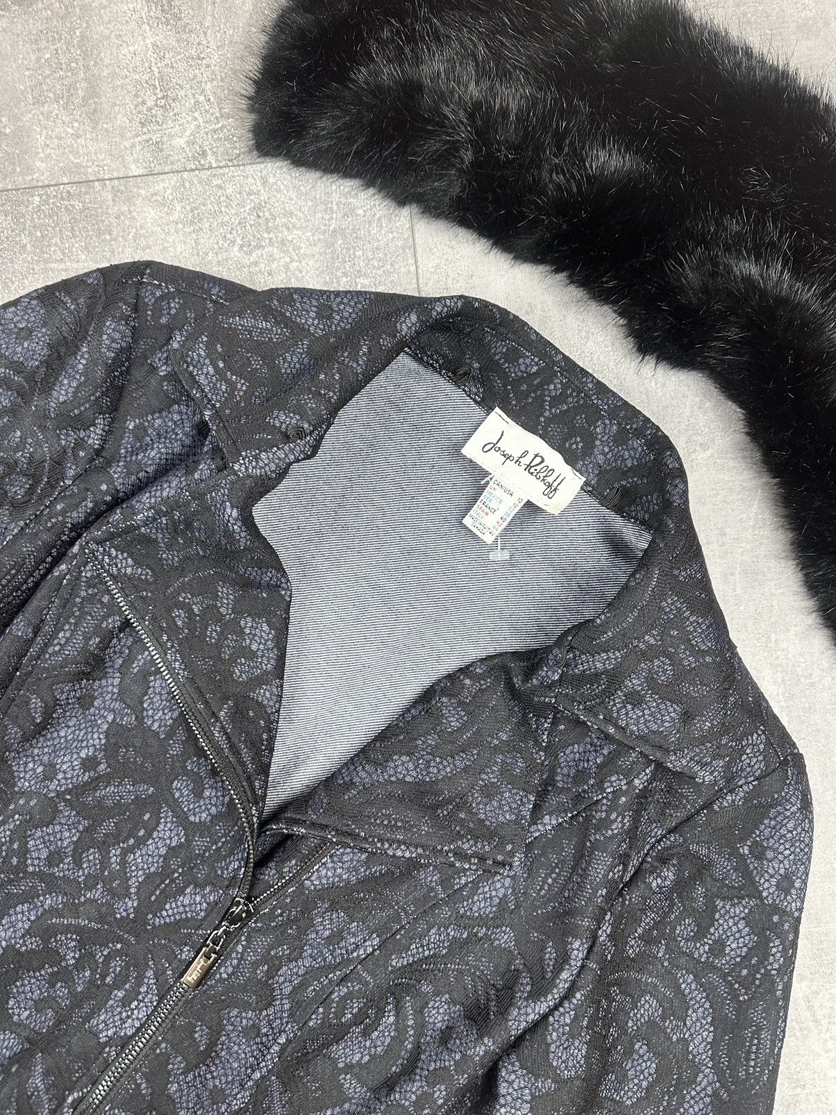 Joseph Ribkoff Joseph Ribkoff Womens Asymmetric Zip Biker Jacket Size M / US 6-8 / IT 42-44 - 8 Thumbnail