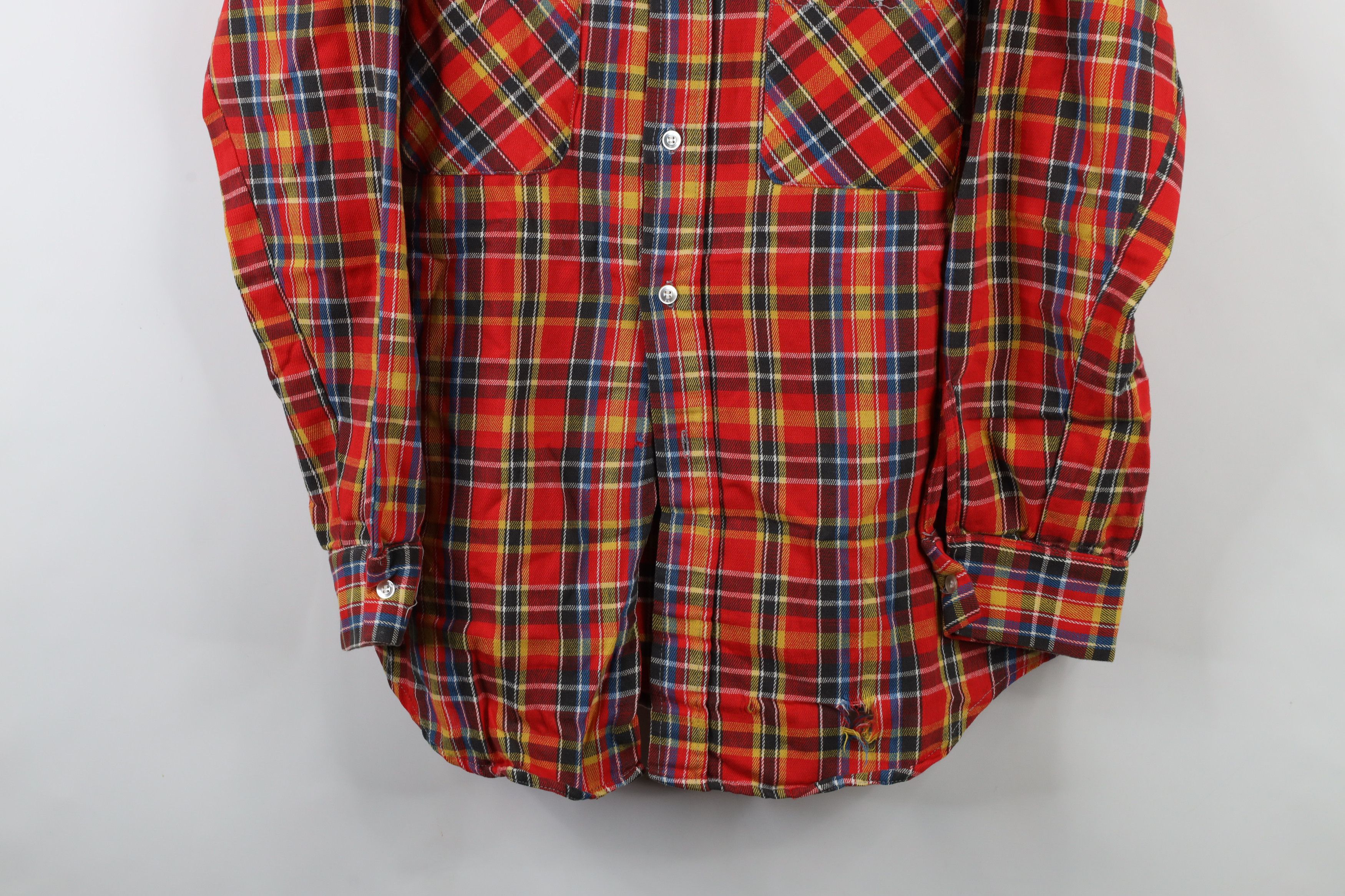 Vintage Vintage 70s Streetwear Collared Button Shirt Plaid USA Size US M / EU 48-50 / 2 - 3 Thumbnail