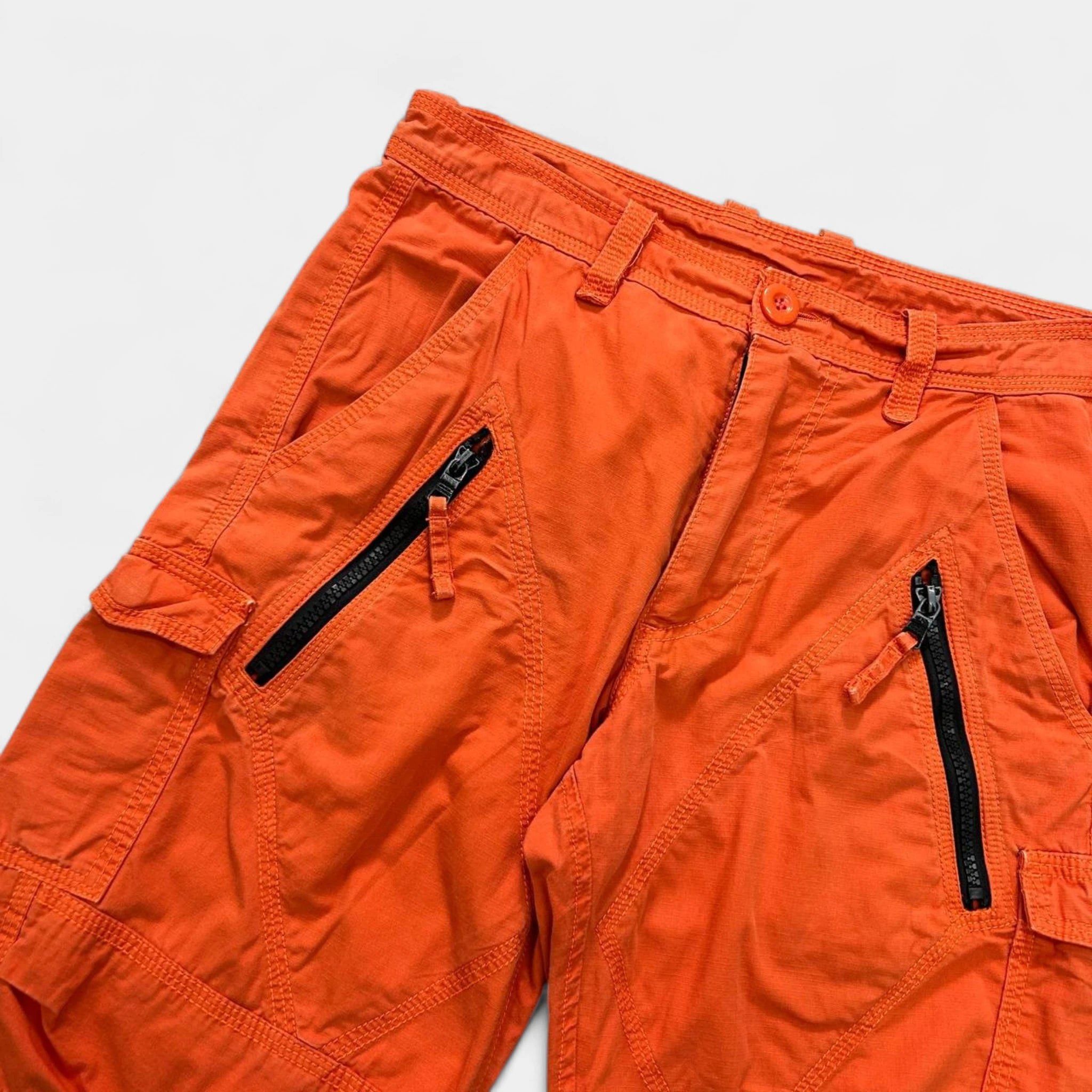 Armani Armani Exchange Orange Utilitarian Cargo Shorts Size XL / US 12-14 / IT 48-50 - 2 Thumbnail
