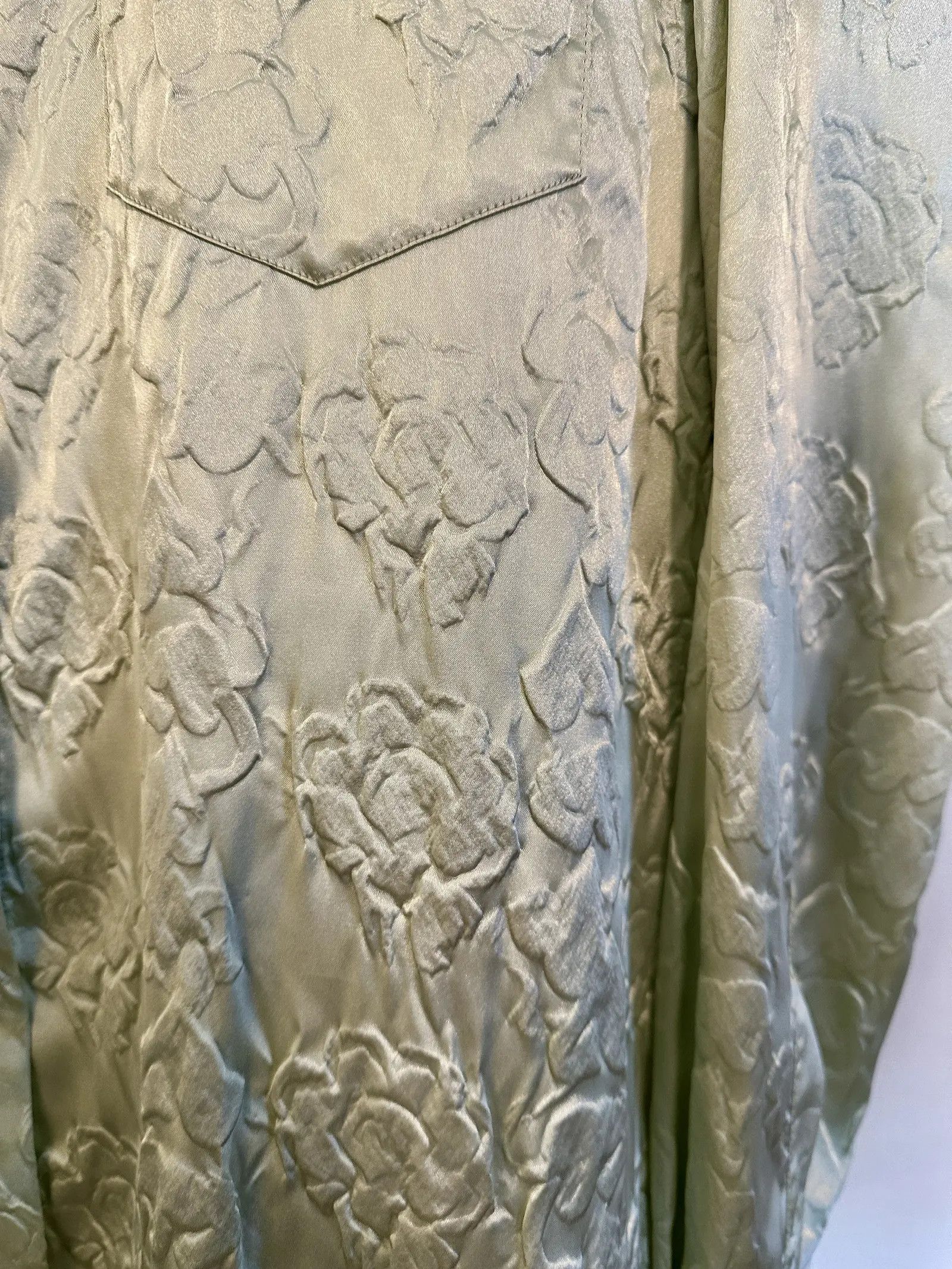 Acne Studios Satin Floral Embossed Shirt Size US L / EU 52-54 / 3 - 13 Thumbnail