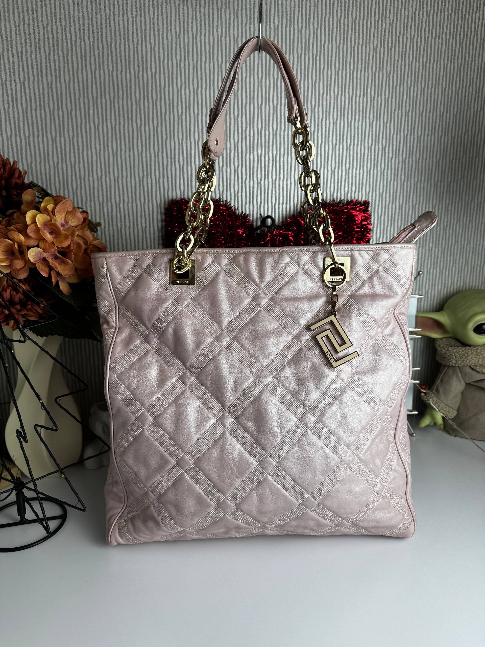 Versace Large Quilted VERSACE Leather Bag Size ONE SIZE - 1 Thumbnail