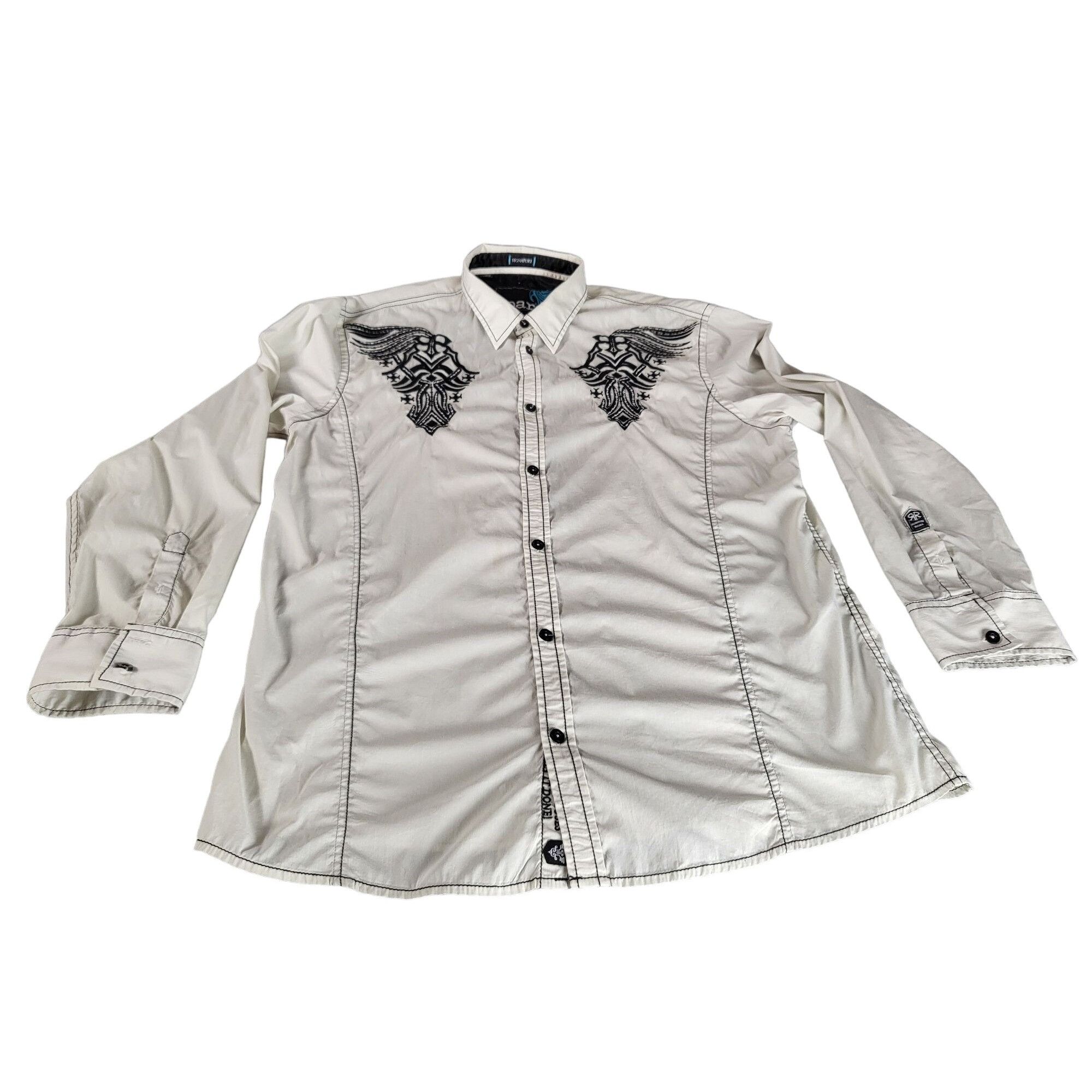 Roar Roar Signature Shiekh II Button Up Shirt Men Sz XXL White Bl Size US XXL / EU 58 / 5 - 1 Thumbnail