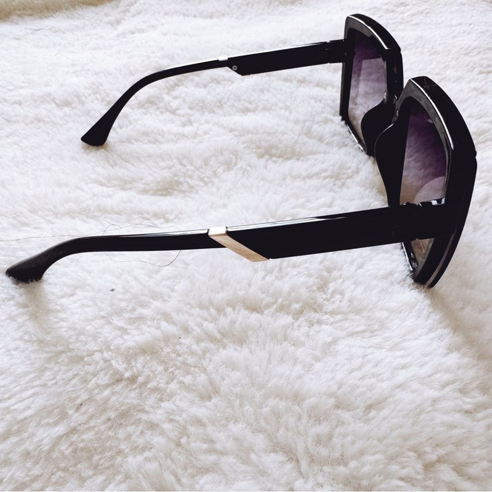 Other Gloria Black Square Oversized Sunglasses Size ONE SIZE - 8 Thumbnail