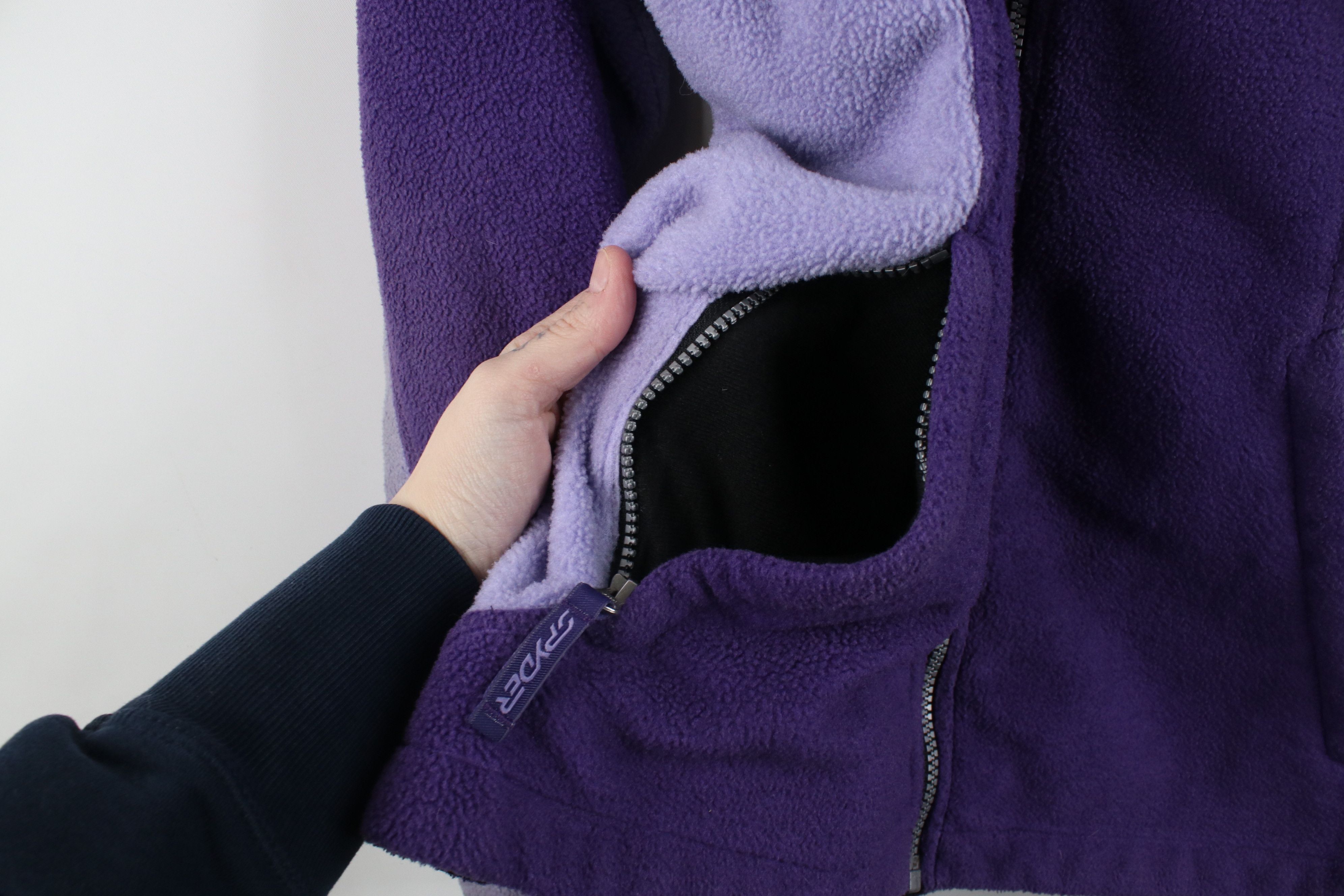 Spyder Vintage 90s Y2K Spyder Block Skiing Fleece Jacket Purple Size XL / US 12-14 / IT 48-50 - 6 Thumbnail