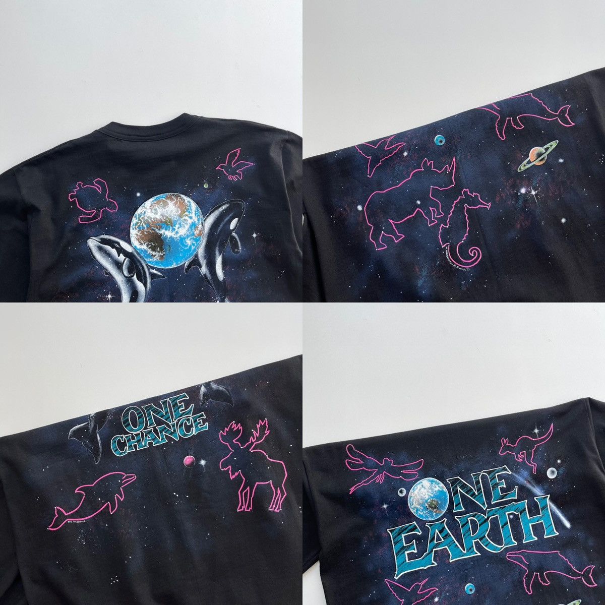 Vintage One Earth One Change 1992 Harlequin All Over Print T-Shirt Size US M / EU 48-50 / 2 - 5 Thumbnail