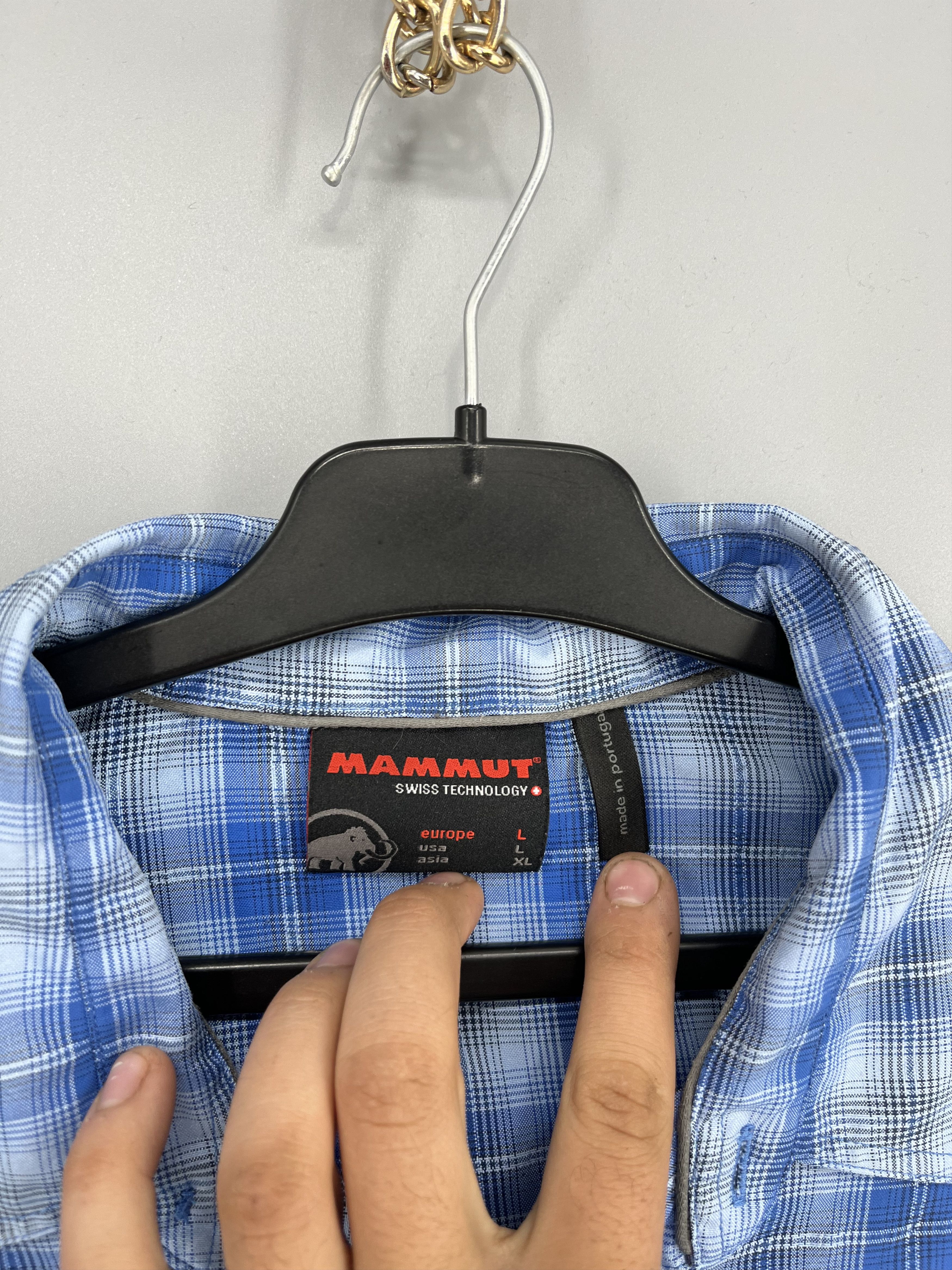 Mammut Mammut Mens L Blue Plaid Short Sleeve Button Up Shirt Shirt Size US L / EU 52-54 / 3 - 7 Thumbnail