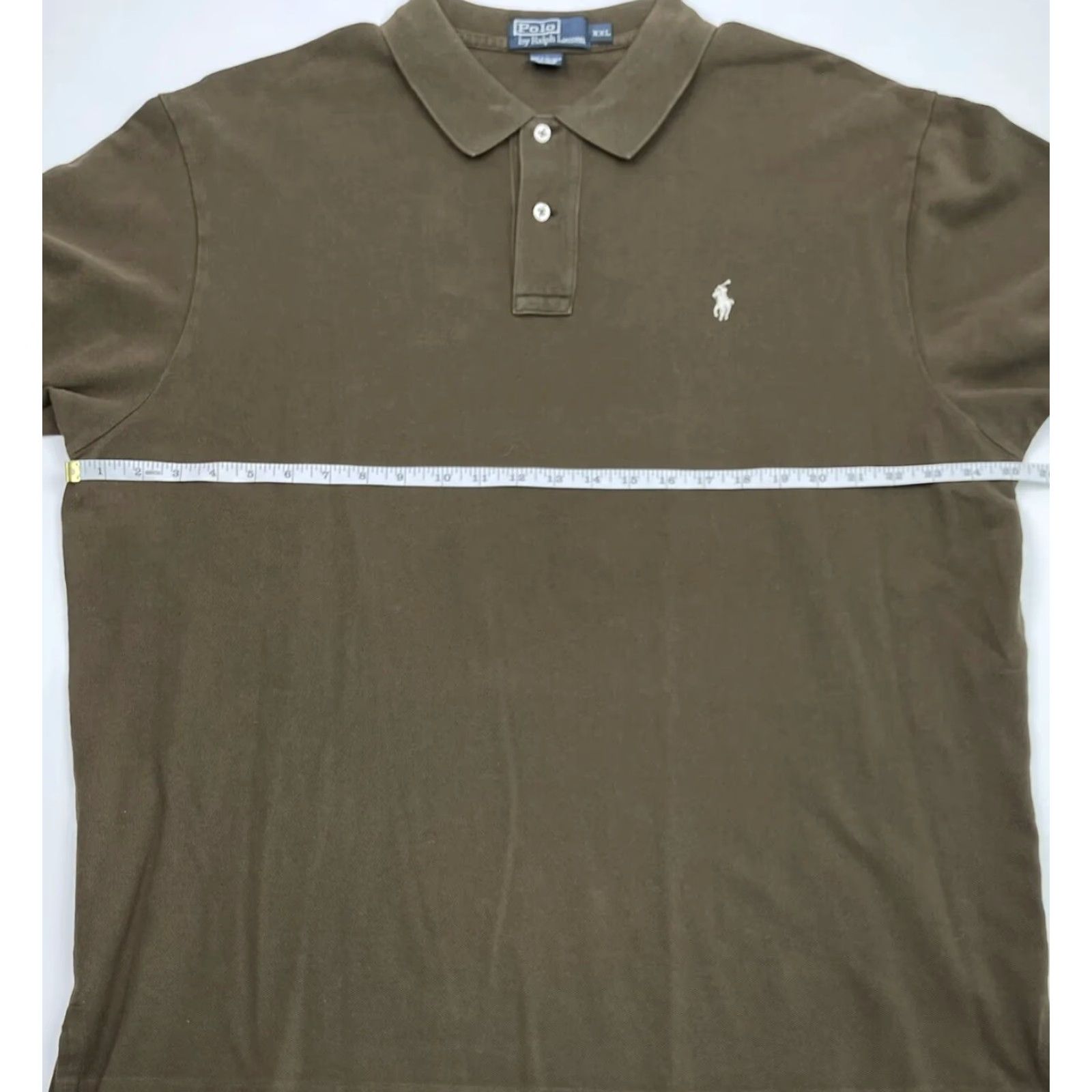 Ralph Lauren VINTAGE Ralph Lauren Polo Shirt 2XL Brown Men's Golf Short Sleeve Pony Logo 90s Size US XXL / EU 58 / 5 - 4 Thumbnail