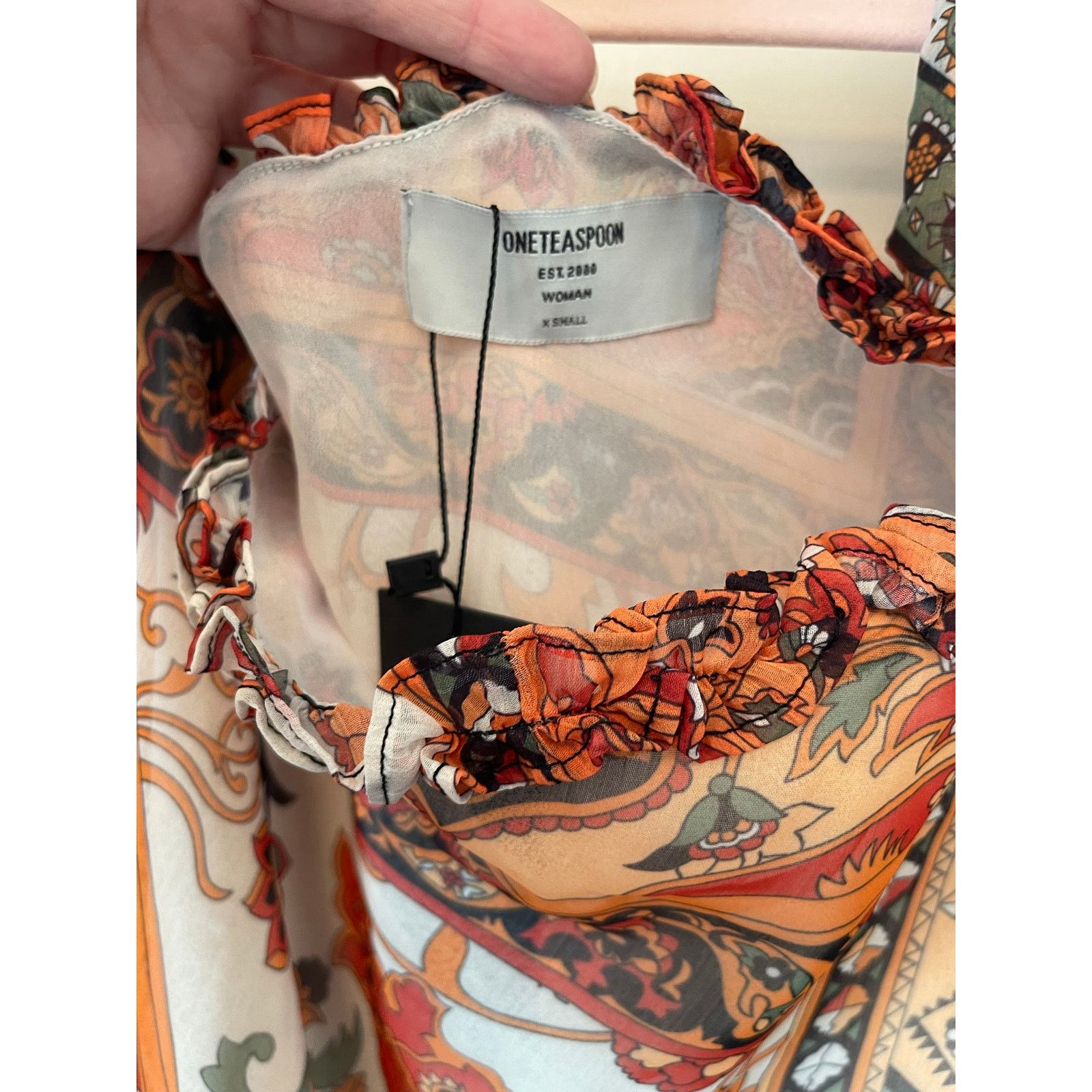 One Teaspoon One Teaspoon Bazar Paisley One Shoulder Mini Dress, NwT, XS Size XS / US 0-2 / IT 36-38 - 11 Thumbnail