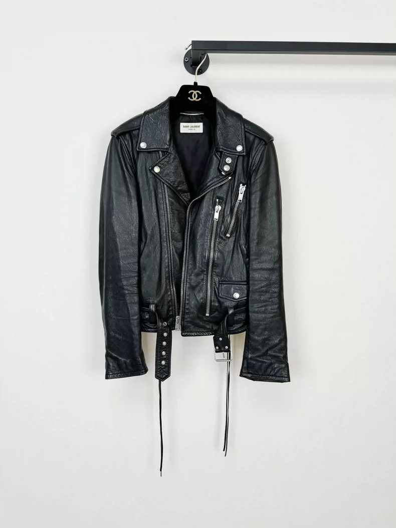 Saint Laurent Paris Saint Laurent Paris Blood Tooth Leather Jacket 2505-Nextarr Size XS / US 0-2 / IT 36-38 - 1 Thumbnail