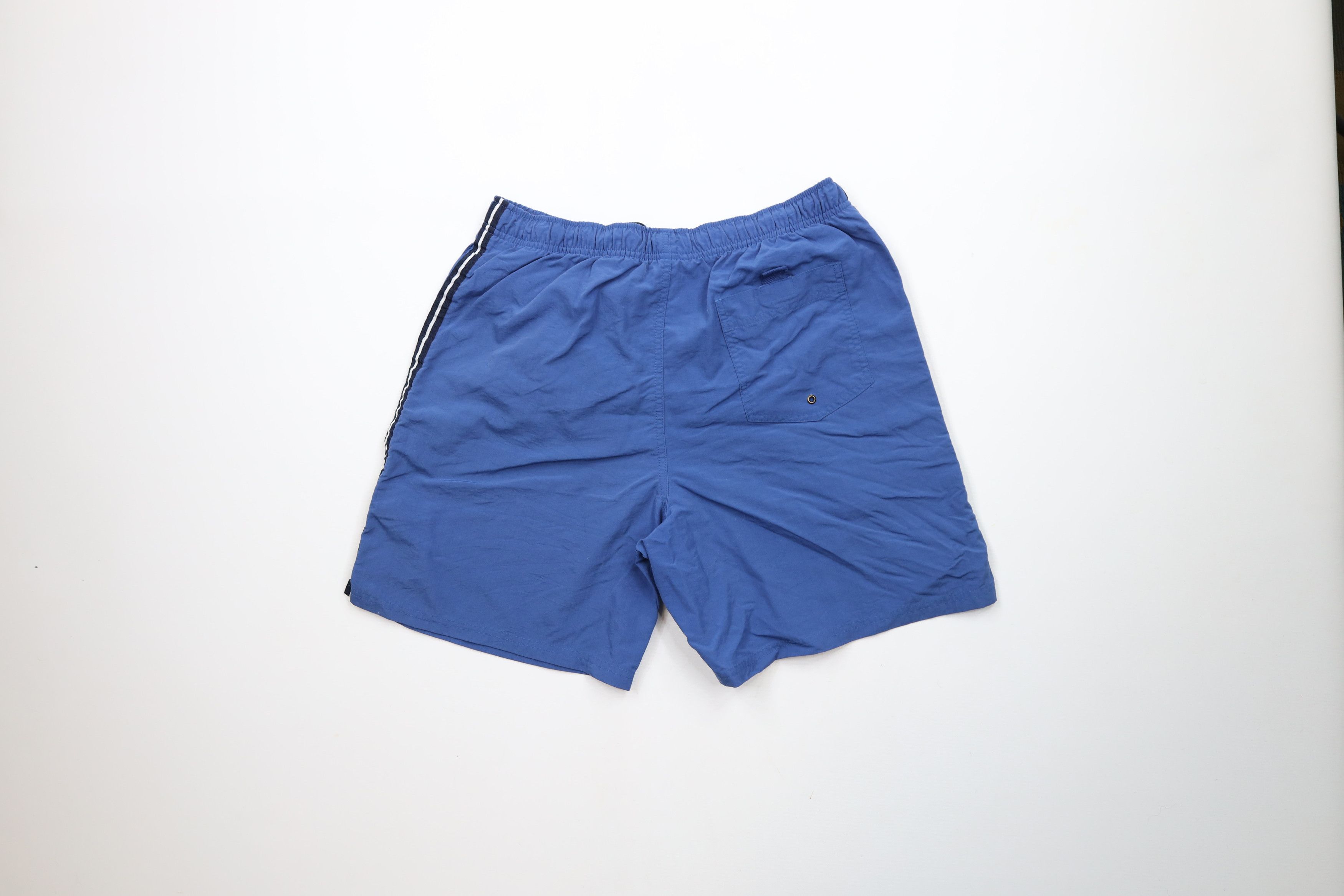 Gap × Vintage Vintage Y2K 2002 Gap Block Letter Striped Lined Shorts Blue Size US 32 / EU 48 - 12 Thumbnail