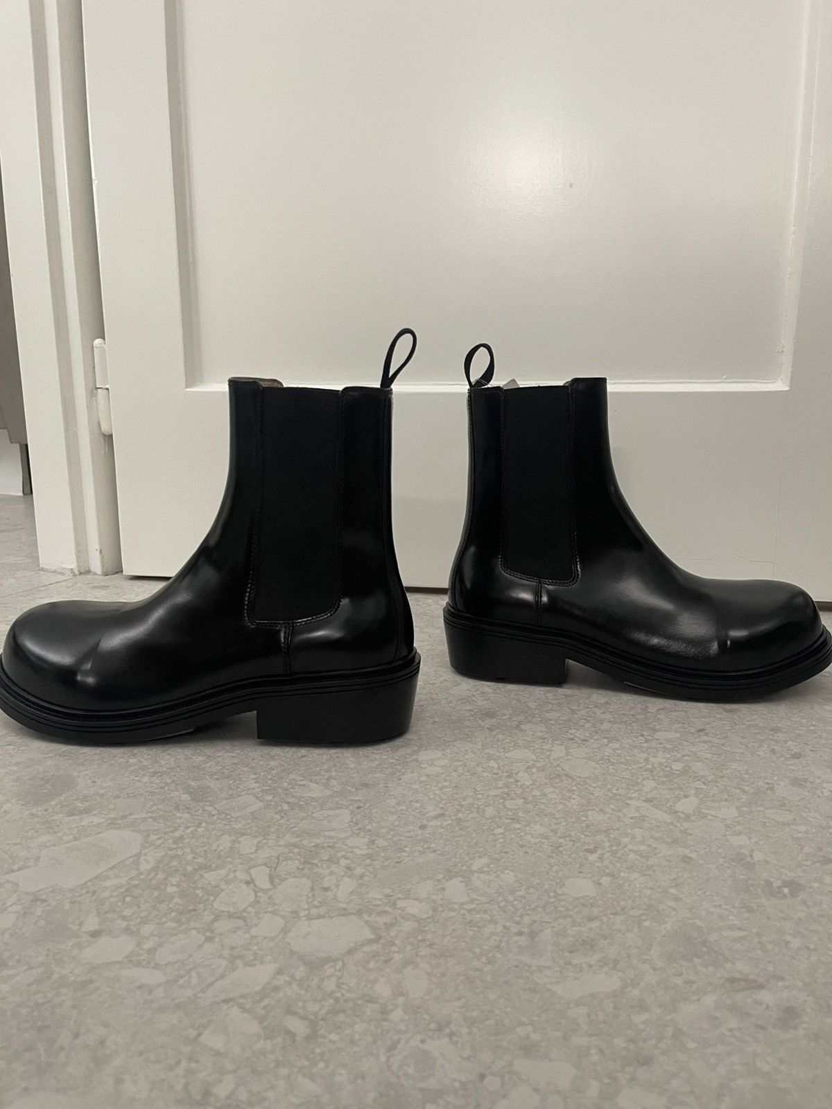 Bottega Veneta Fireman Ankle Boots Brushed Vinyl Size US 12 / EU 45 - 1 Thumbnail