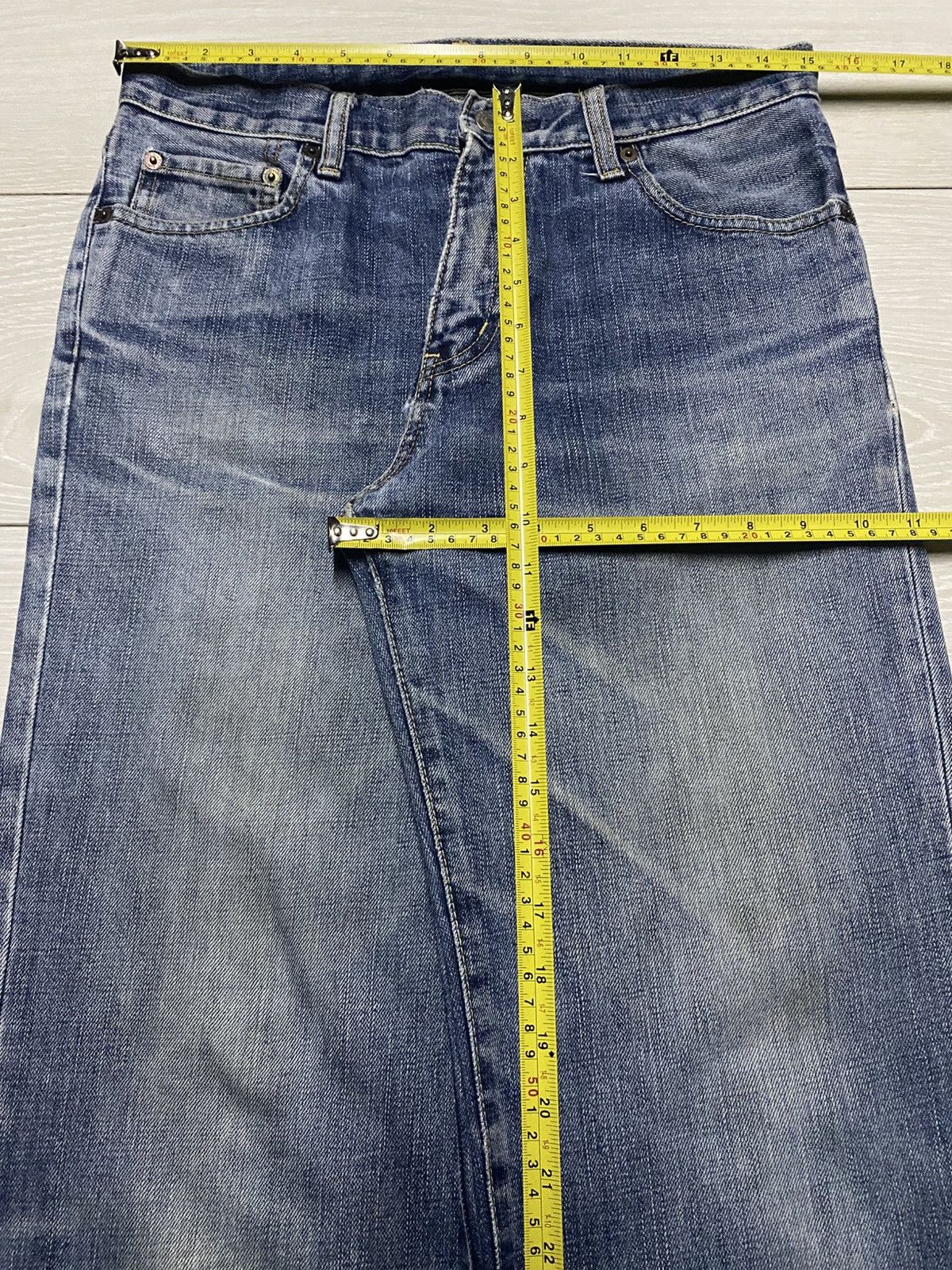 Japanese Brand Vintage Uniqlo S-002 Faded Wash Distressed Loose Jeans Size US 30 / EU 46 - 11 Thumbnail