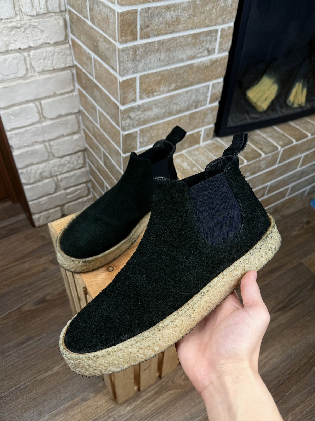 Marsell Marsell Black Suede Crepe Chelsea Beatle Boots Size US 9 / EU 42 - 1 Thumbnail