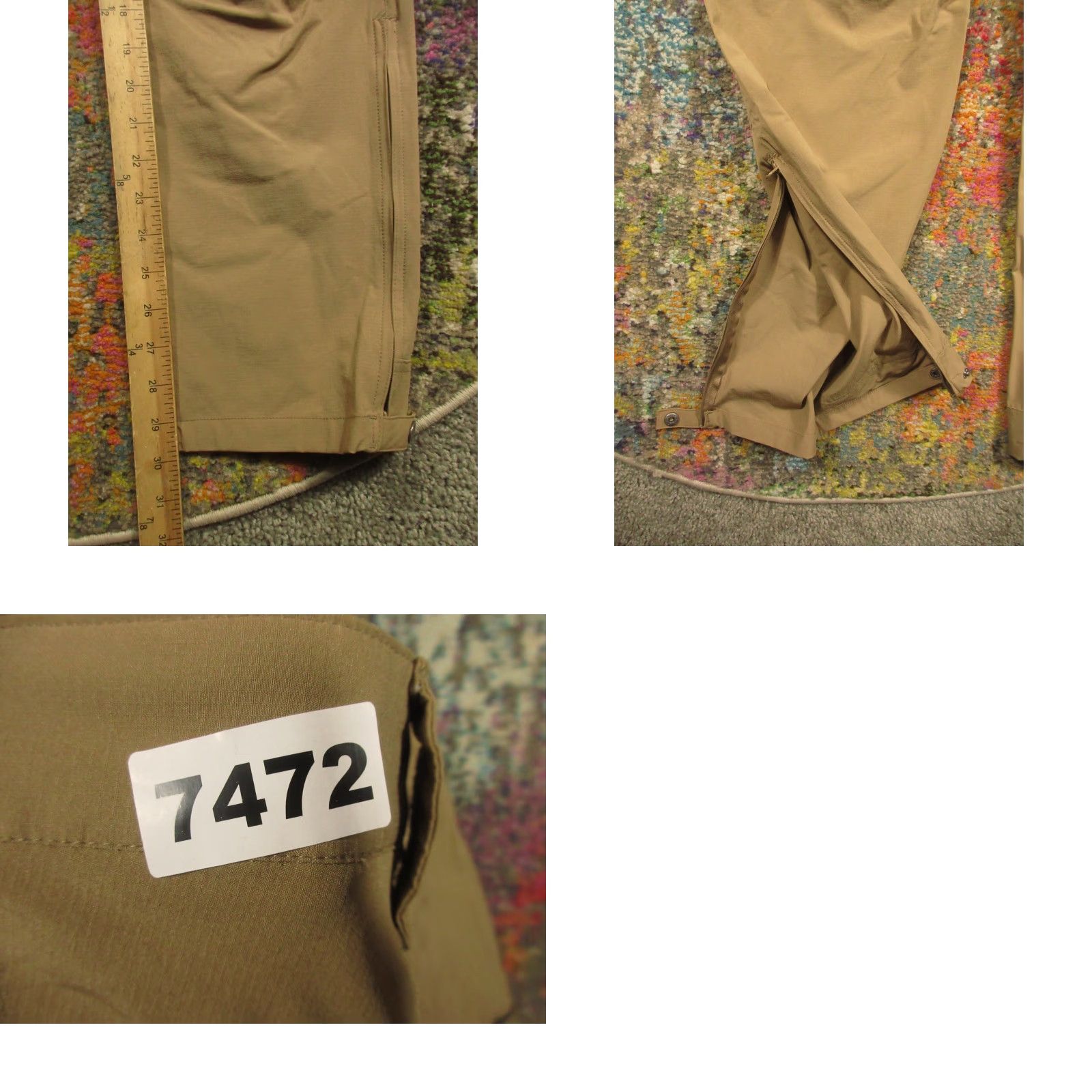 Vintage CQR Convertible Pants Mens 32x30 Nylon Spandex Cargo Straight Leg Brown Zip Off Pocket Breathable Lightweight Vintage: No Size US 32 / EU 48 - 8 Thumbnail