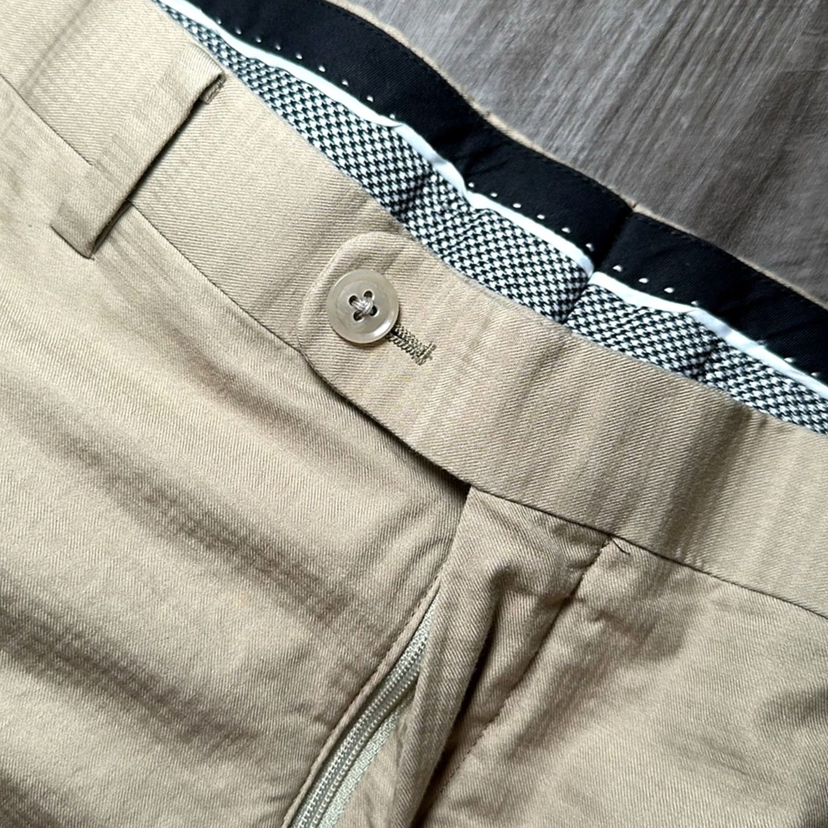 John Varvatos John Varvatos Plaid Chino Dress Pants Men 38 Regular Tan 30in Inseam Size US 38 / EU 54 - 7 Thumbnail