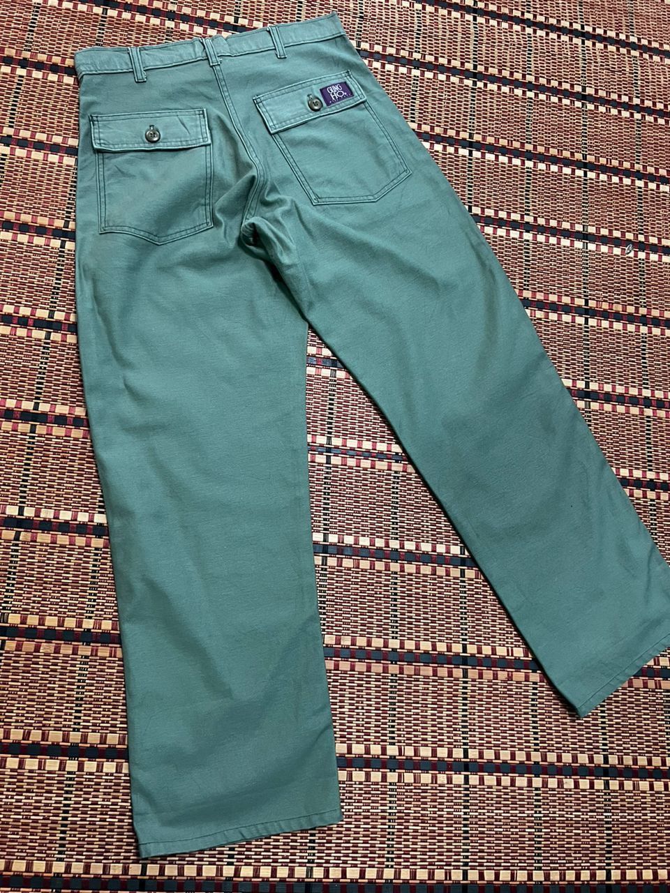 Japanese Brand Gung Ho Baker Pants Green Army Size US 31 - 9 Thumbnail