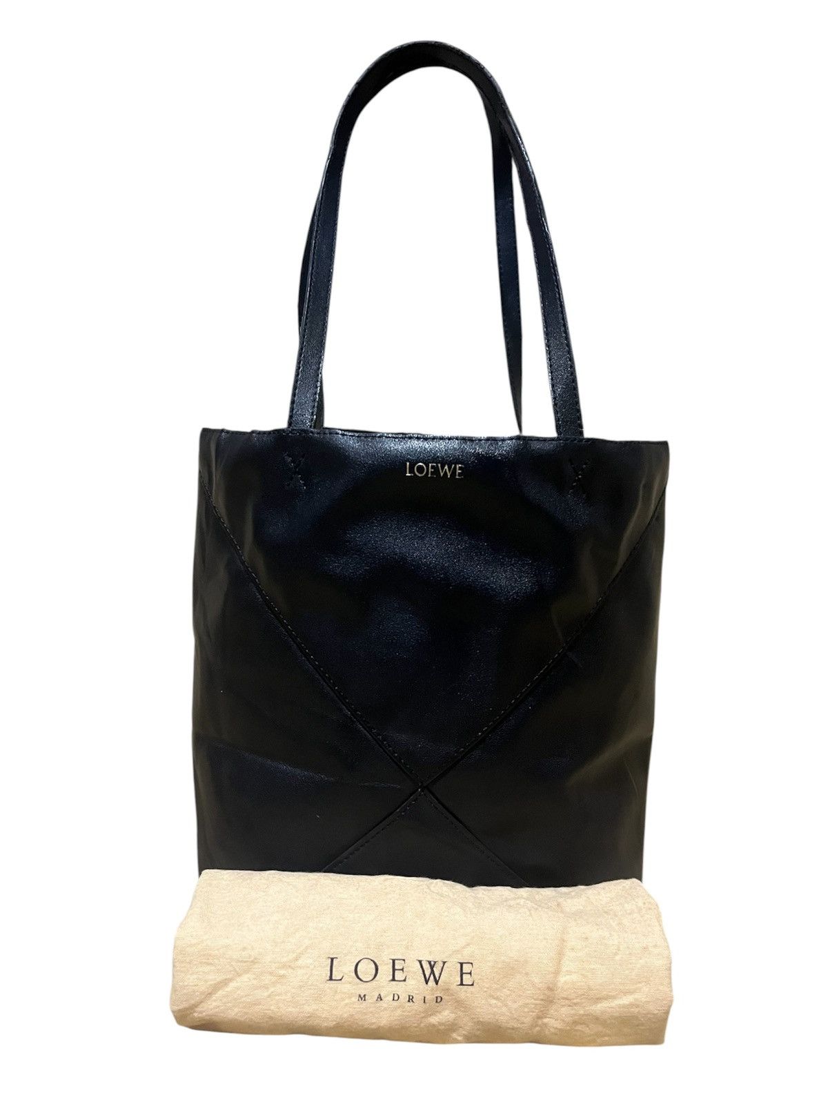 LOEWE Puzzle Fold leather tote Bag
