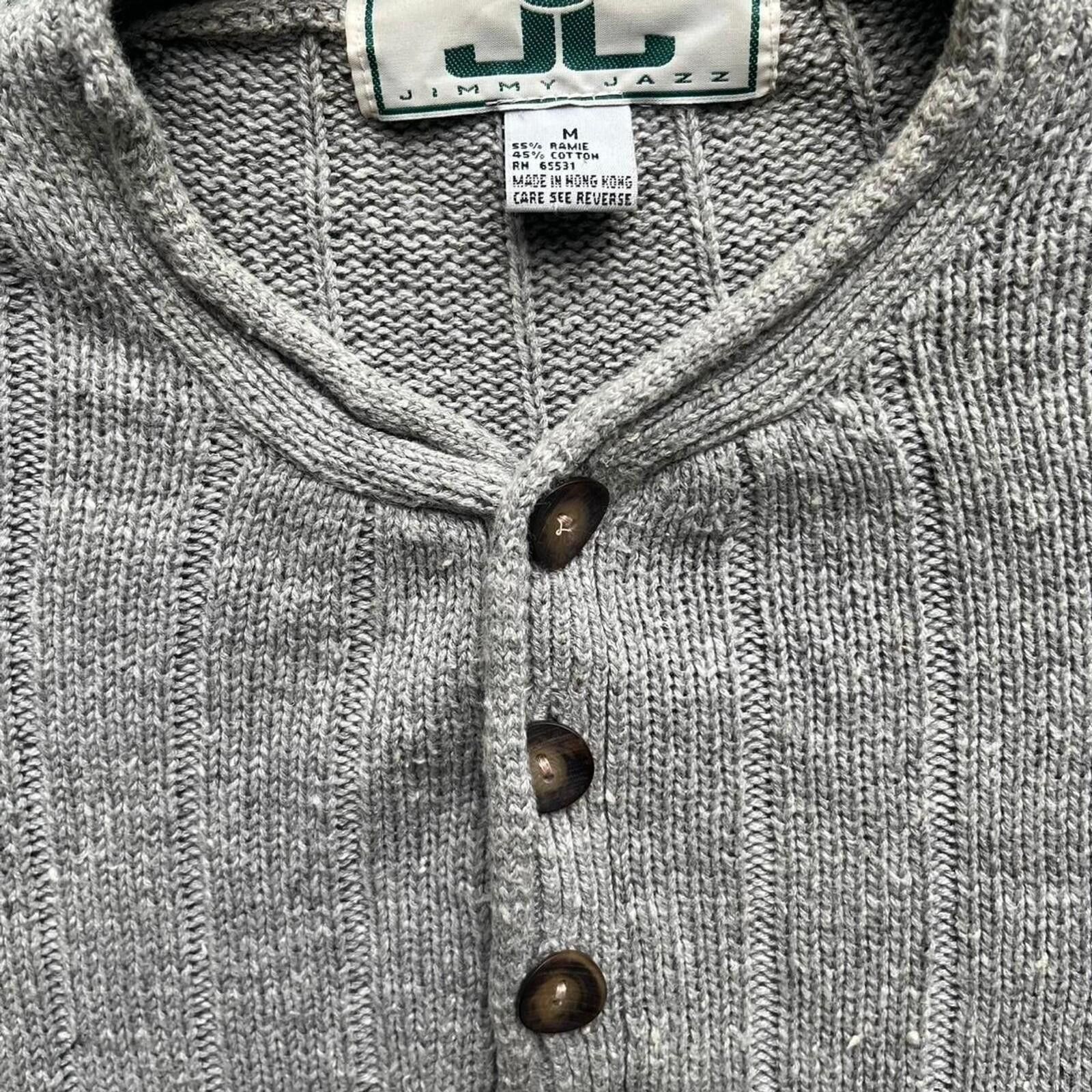 Other Rare Vintage Jimmy Jazz 90s Henley Knit Sweater Streetwear Size US XL / EU 56 / 4 - 3 Thumbnail