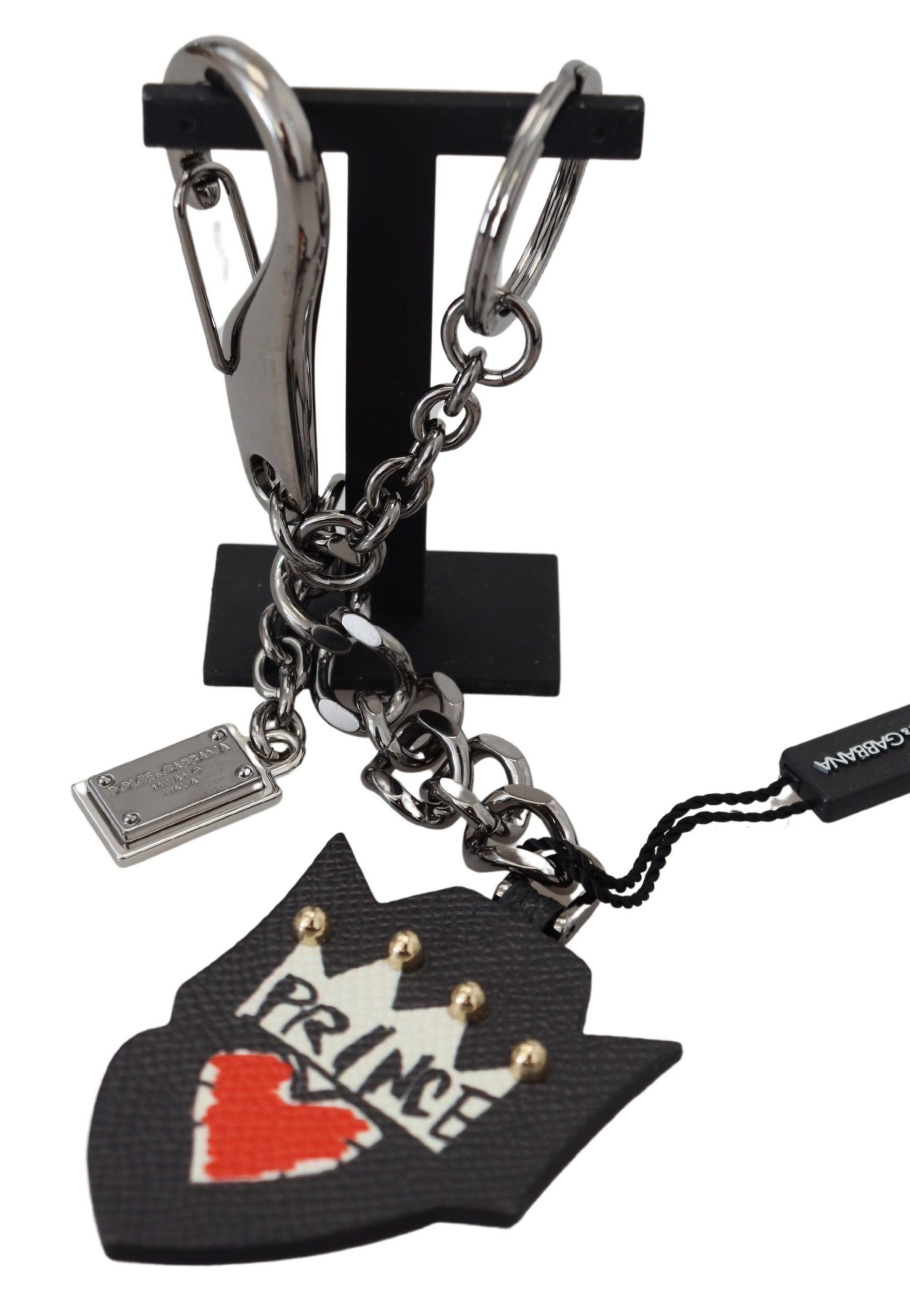 Dolce & Gabbana Elegant Silver and Black Designer Men's Keychain Size ONE SIZE - 1 Thumbnail