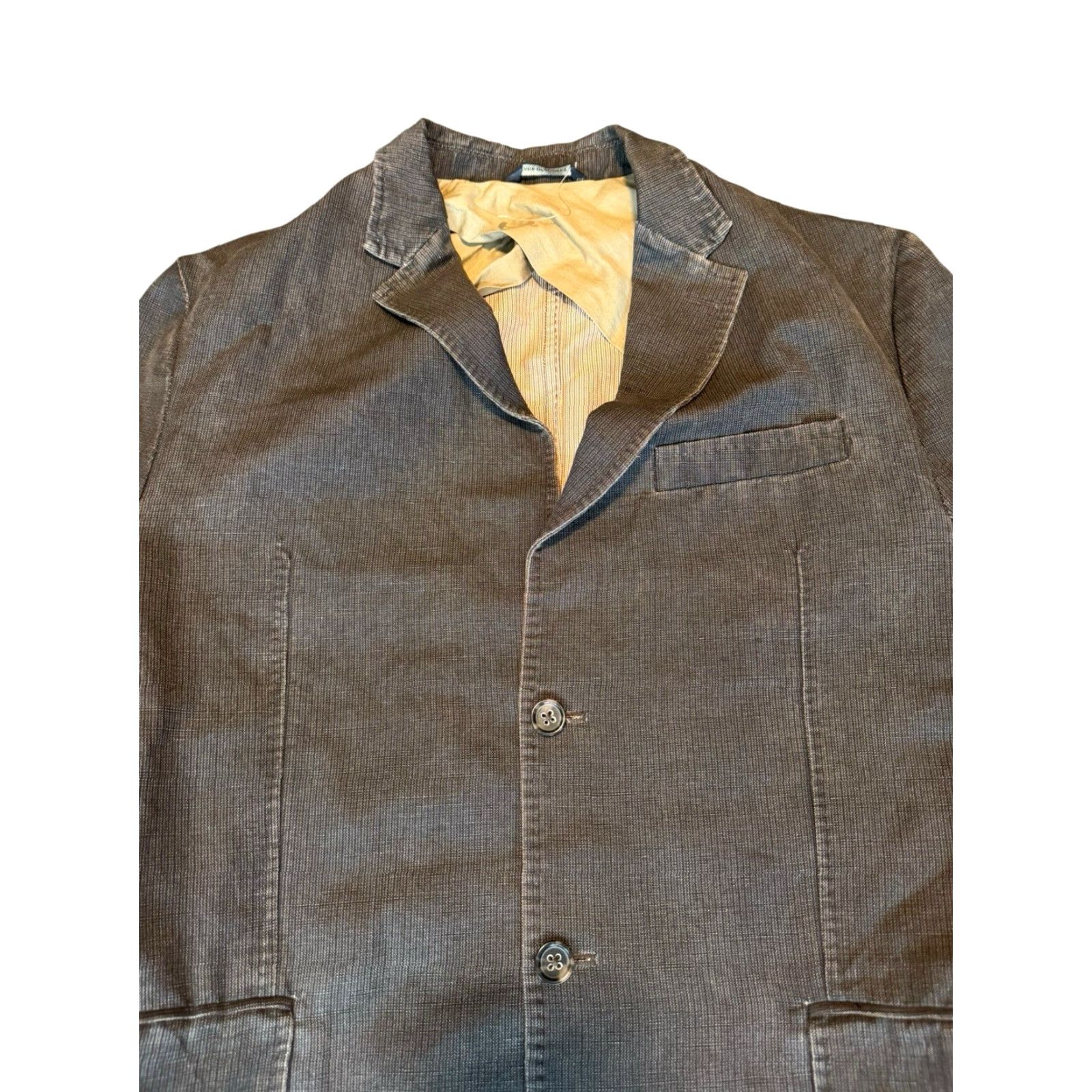 Banana Republic Banana Republic Blazer Sports Coat Jacket Coat Men's Brown Linen Blend 2-Button 44R Regular Size 44R - 5 Thumbnail