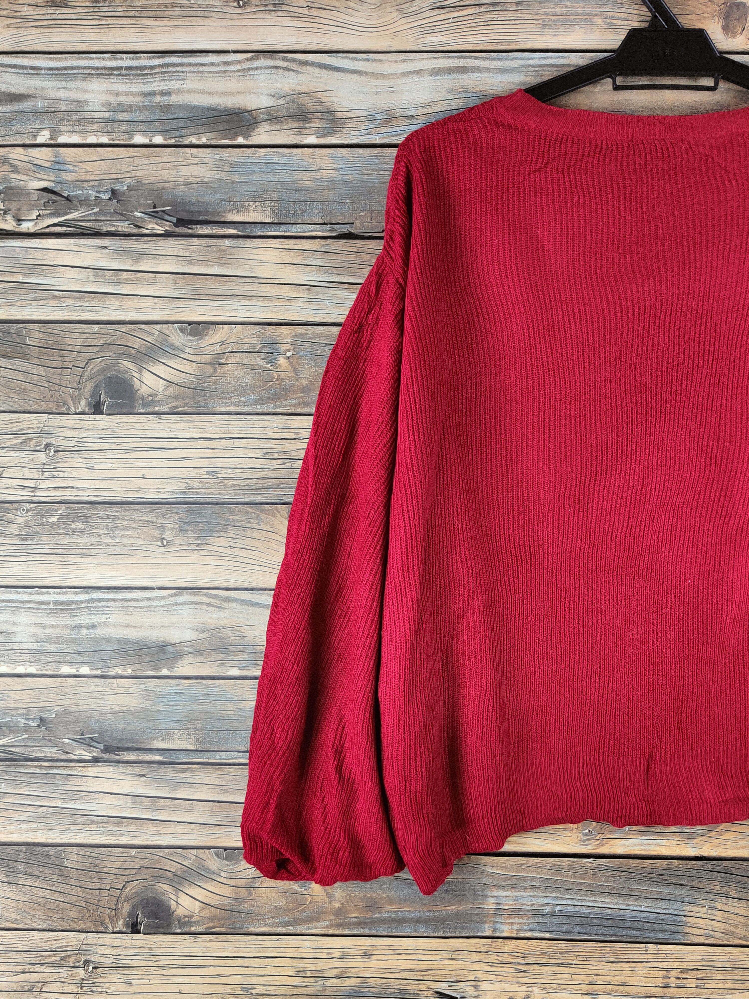 GU DL GU Red Knitwear Blouses #46-946 Size M / US 6-8 / IT 42-44 - 8 Thumbnail