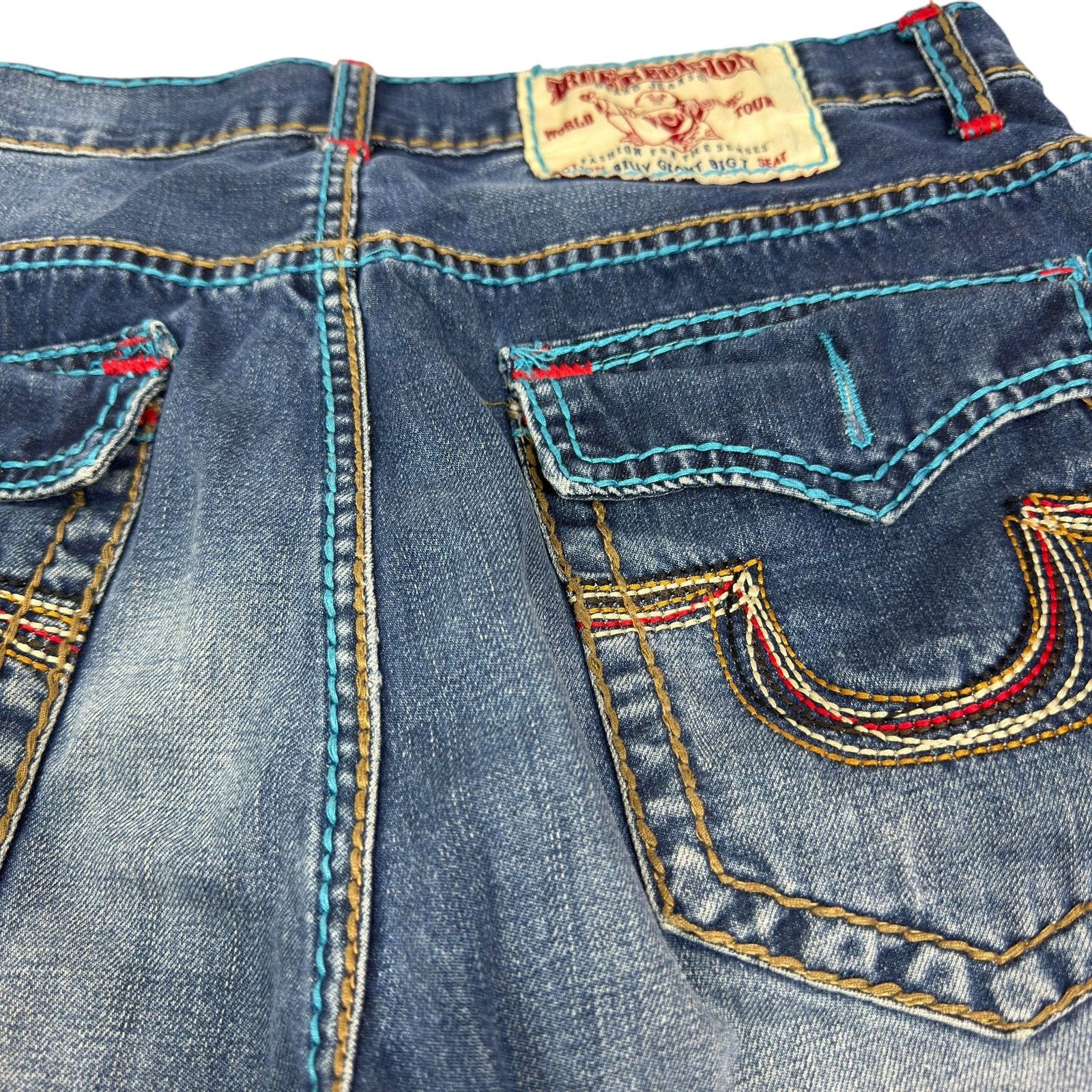 True Religion True Religion Men's Blue Cotton High Rise Bermuda Shorts 34 Size US 34 / EU 50 - 3 Thumbnail