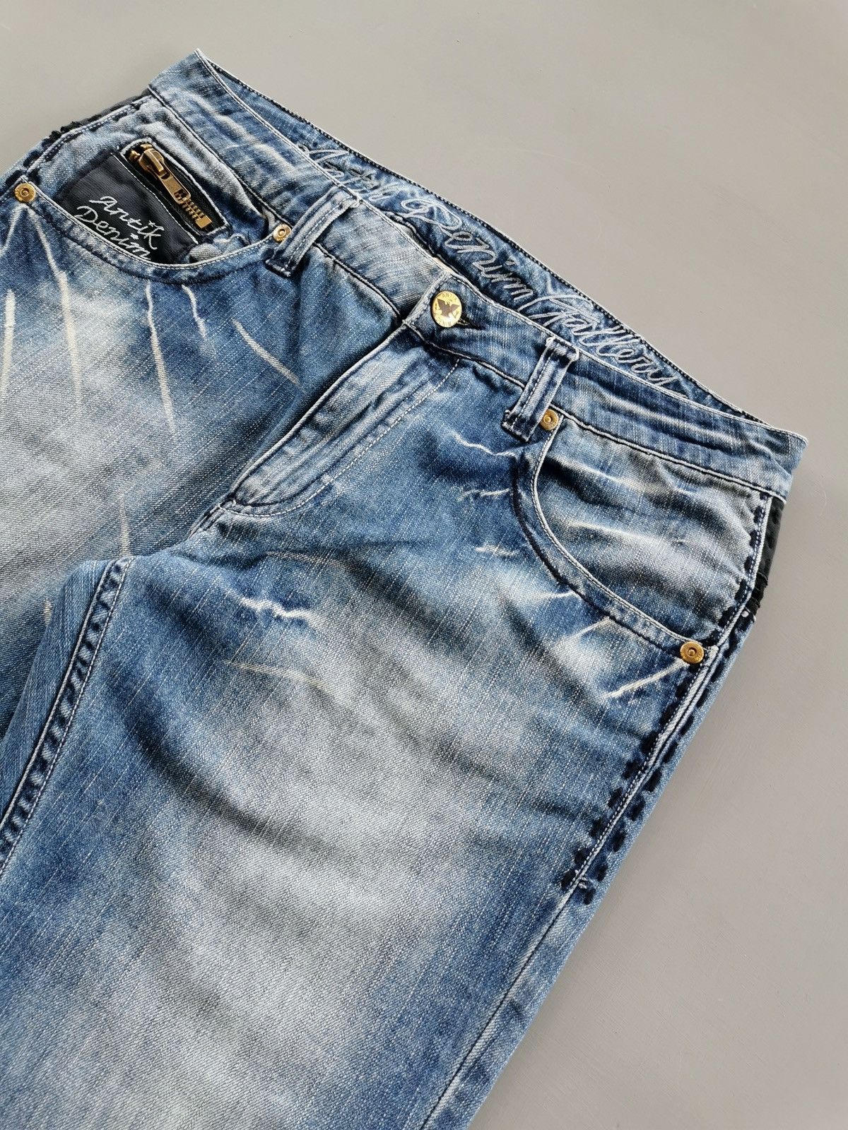 Antik Denim Antik Denim Tribal Floral Zipper Side Jeans Size US 35 - 8 Thumbnail