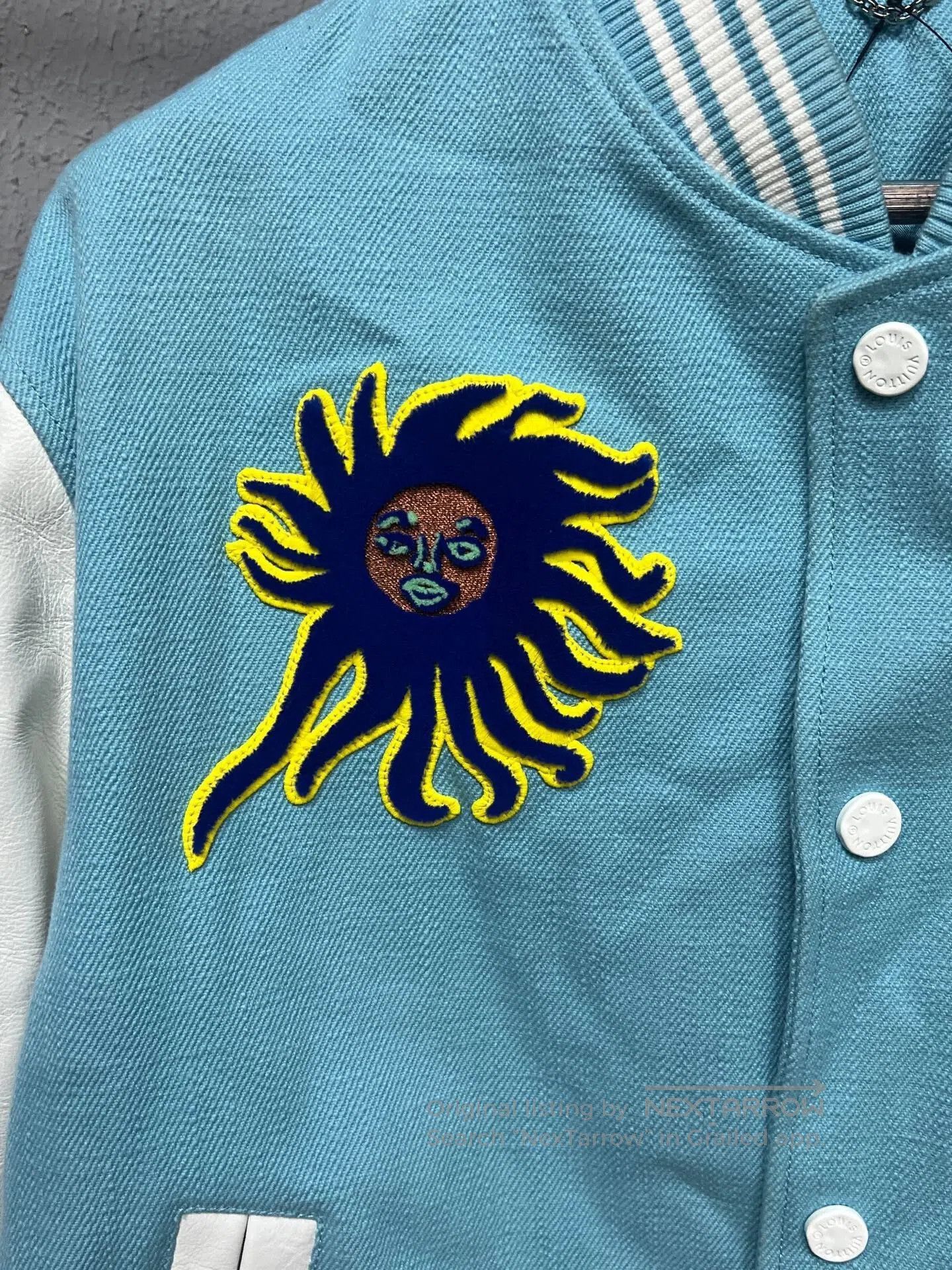 Louis Vuitton Louis Vuitton Blue and White Embroidered Jacket. Size US L / EU 52-54 / 3 - 4 Thumbnail