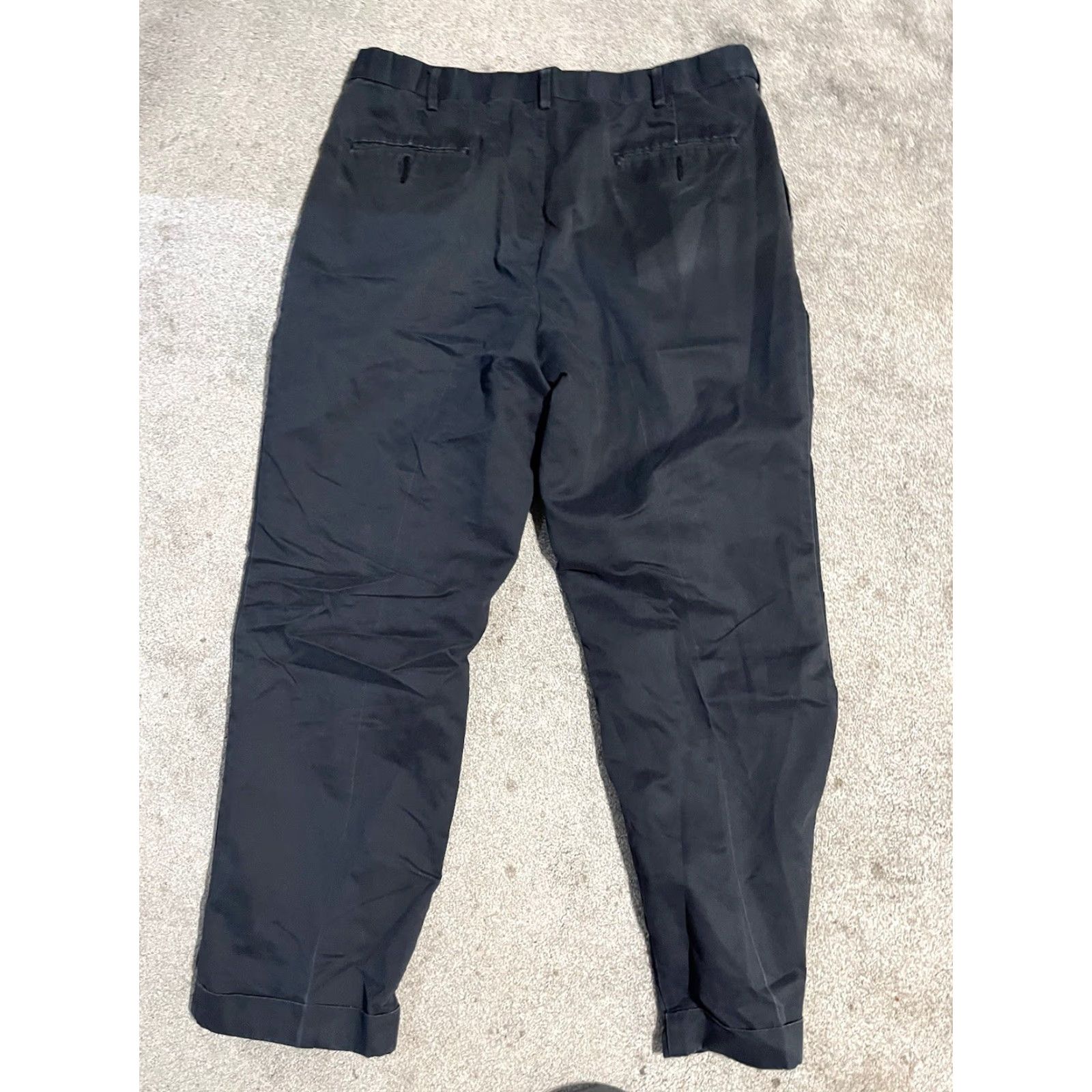 Dockers Dockers Pants Men's 38x32 Relaxed Fit Black Chino Pleated 90s Army Apple Style Distress Dockers D4 Size US 38 / EU 54 - 3 Thumbnail