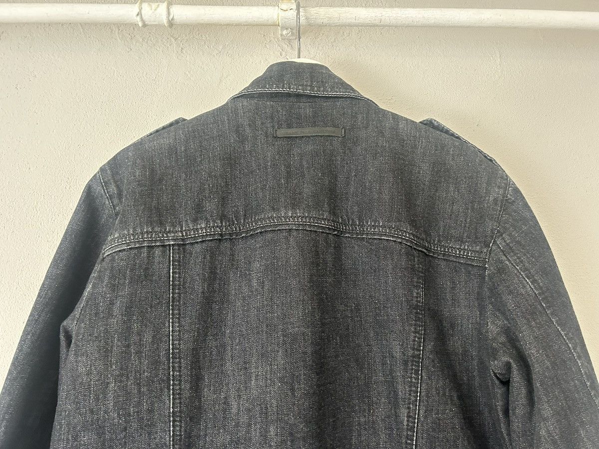 Jean Paul Gaultier Double-Breasted Denim Jacket with Leather Trim Size US M / EU 48-50 / 2 - 7 Thumbnail