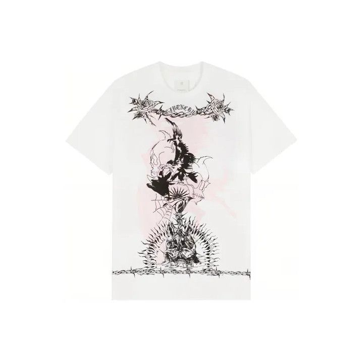 Givenchy Givenchy FW21 Gothic Print Loose Short-Sleeve T-Shirt Size US S / EU 44-46 / 1 - 1 Thumbnail