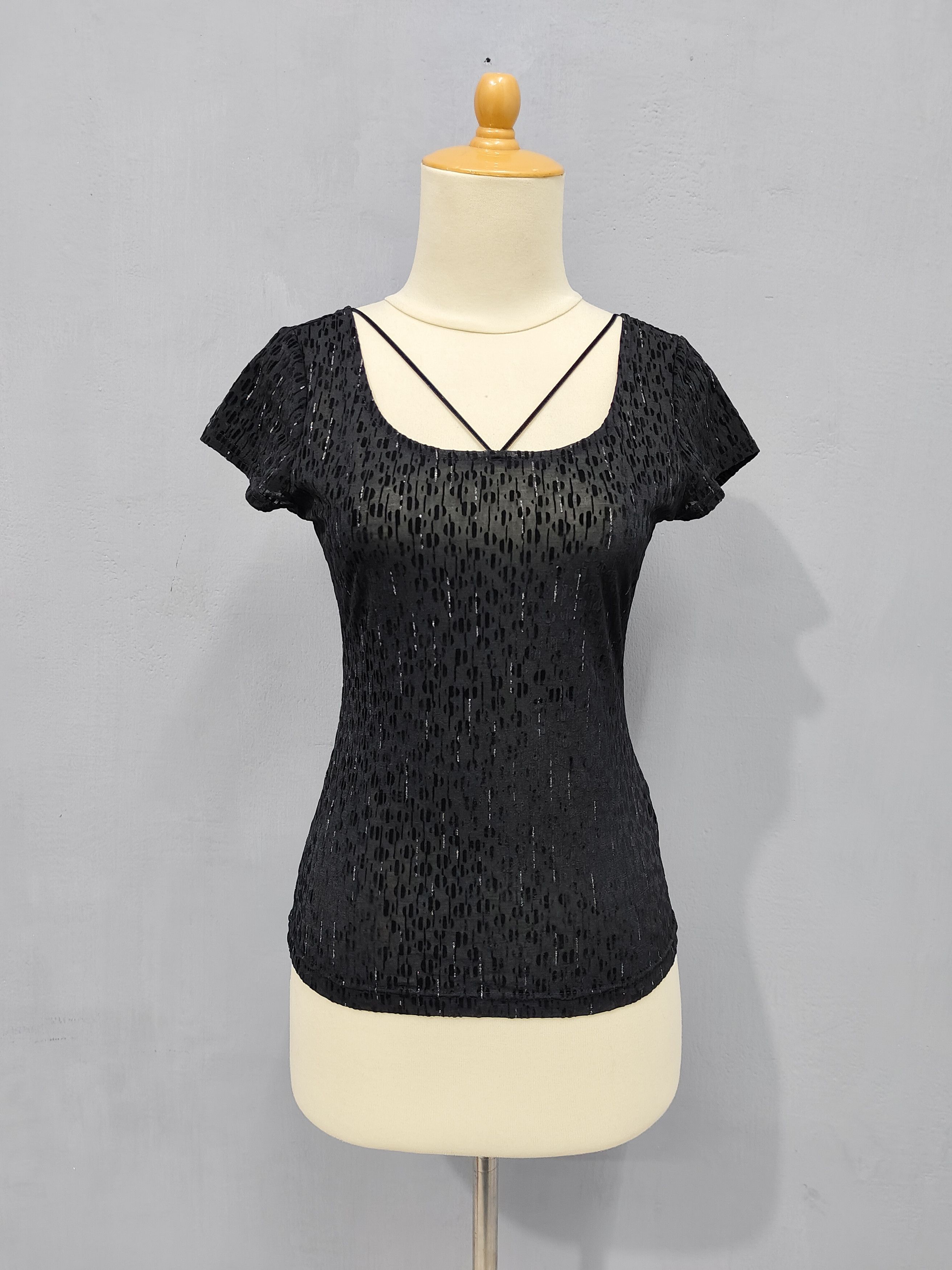 Michel Klein 2000s Michel Klein-Gothic Textured Abstract Dash Pattern Top Size M / US 6-8 / IT 42-44 - 2 Thumbnail