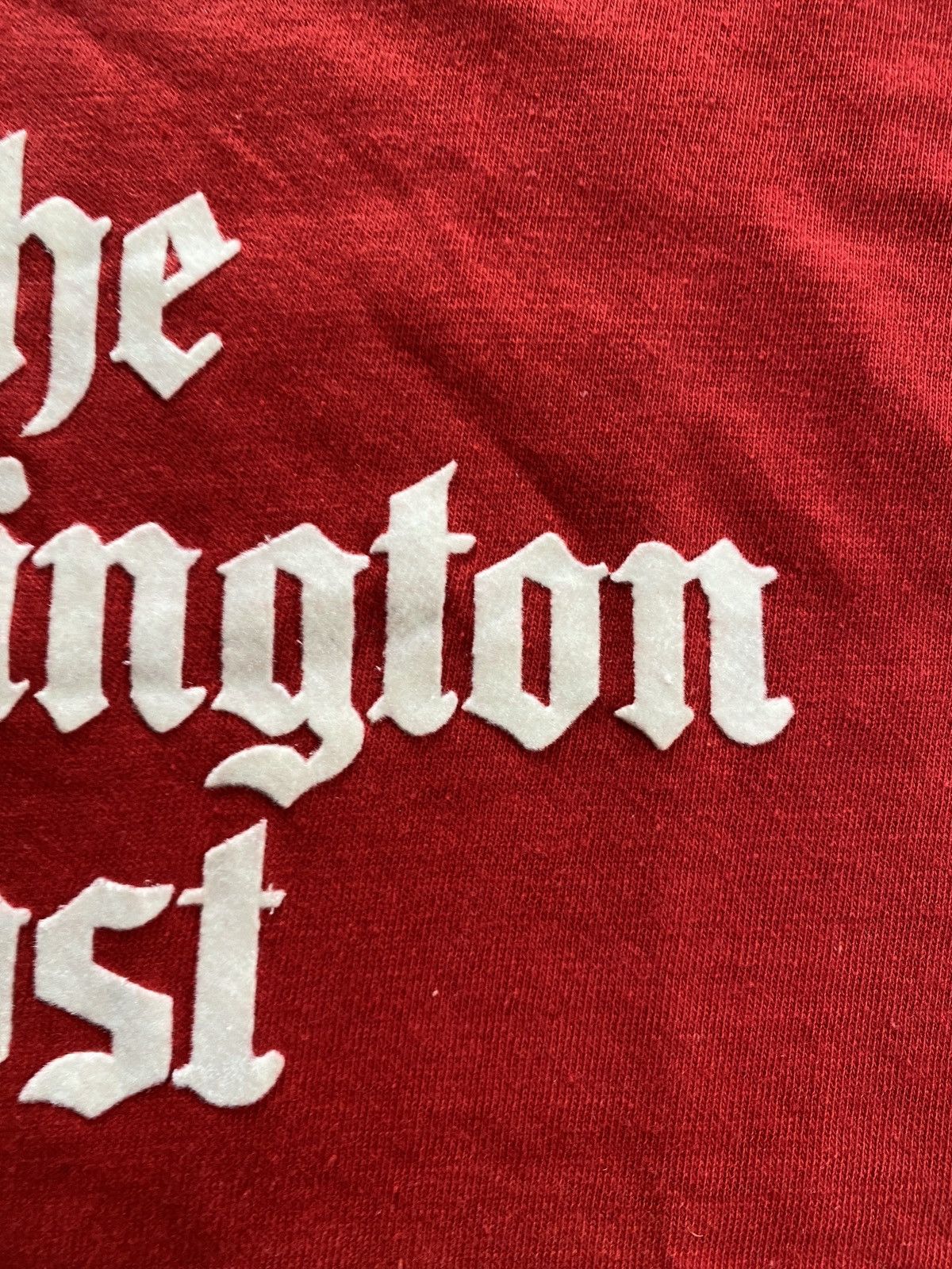 Champion × Vintage Vintage 70’s Washington Post Champion Red Single Stitch Tee Size US S / EU 44-46 / 1 - 6 Thumbnail