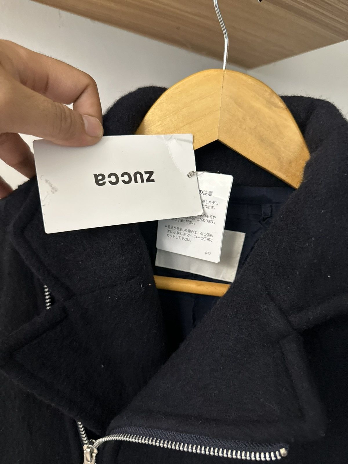 CABANE de ZUCCa × Issey Miyake AW21 Zucca Double Collar Zipper Wool Jacket Size US M / EU 48-50 / 2 - 5 Thumbnail