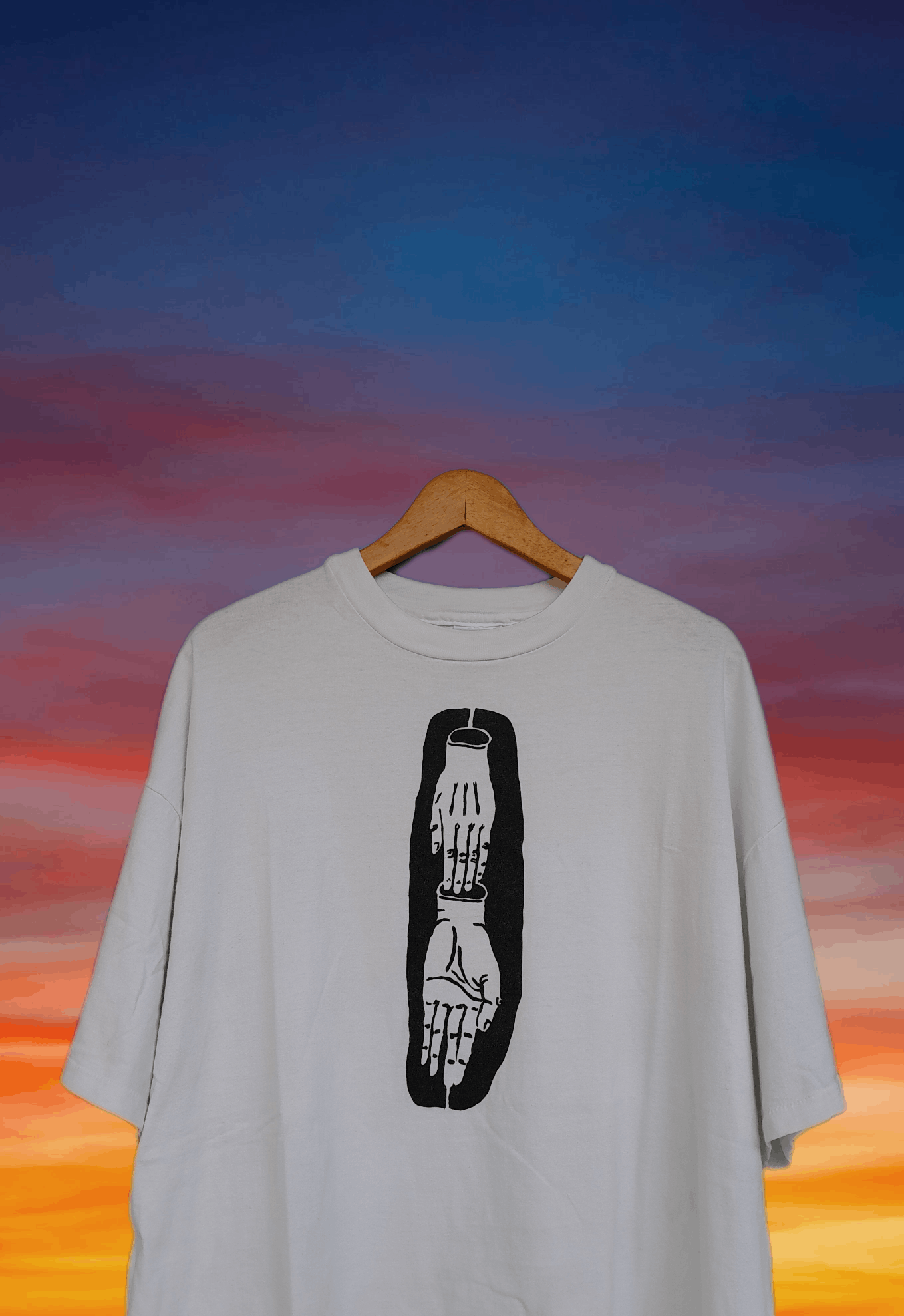 Rap Tees × Vintage Vintage 90s Hand To Hand art T-Shirt raptees style Size US XXL / EU 58 / 5 - 3 Thumbnail