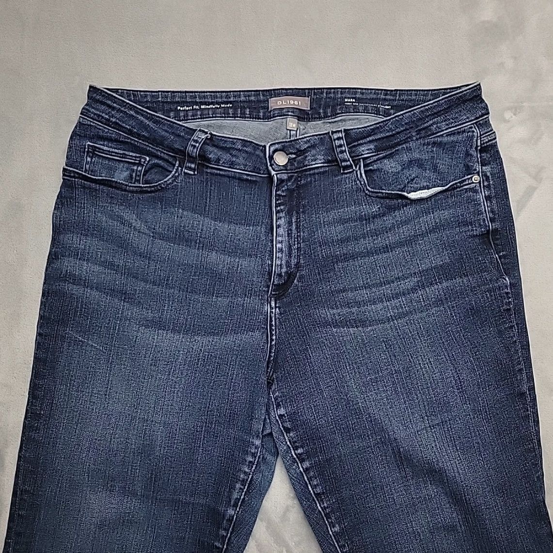 DL1961 VINTAGE DL1961 Jeans Womens 18W Mara Blue Denim Straight High Rise Instasculpt Stretch Size 40" / US 18 - 3 Thumbnail