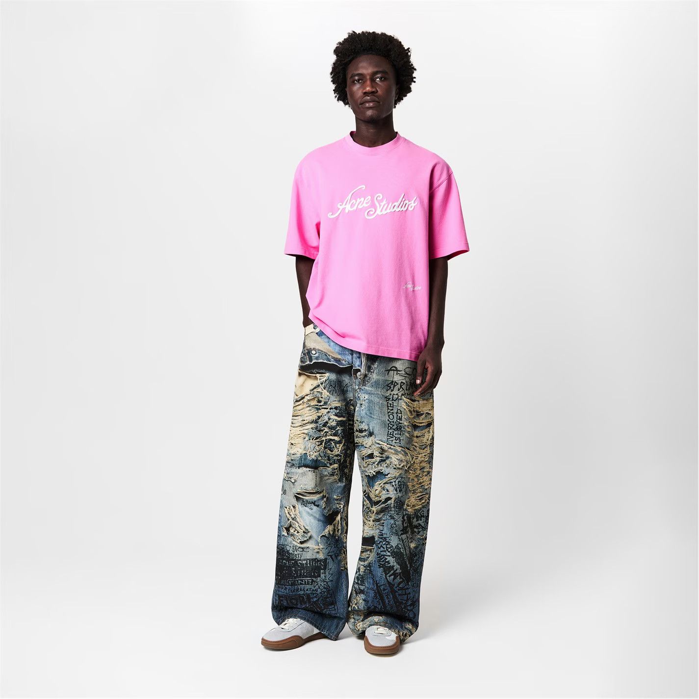Acne Studios o1g2r1mq0825 Exord Tourist T-Shirt in Pink Size US XL / EU 56 / 4 - 6 Thumbnail